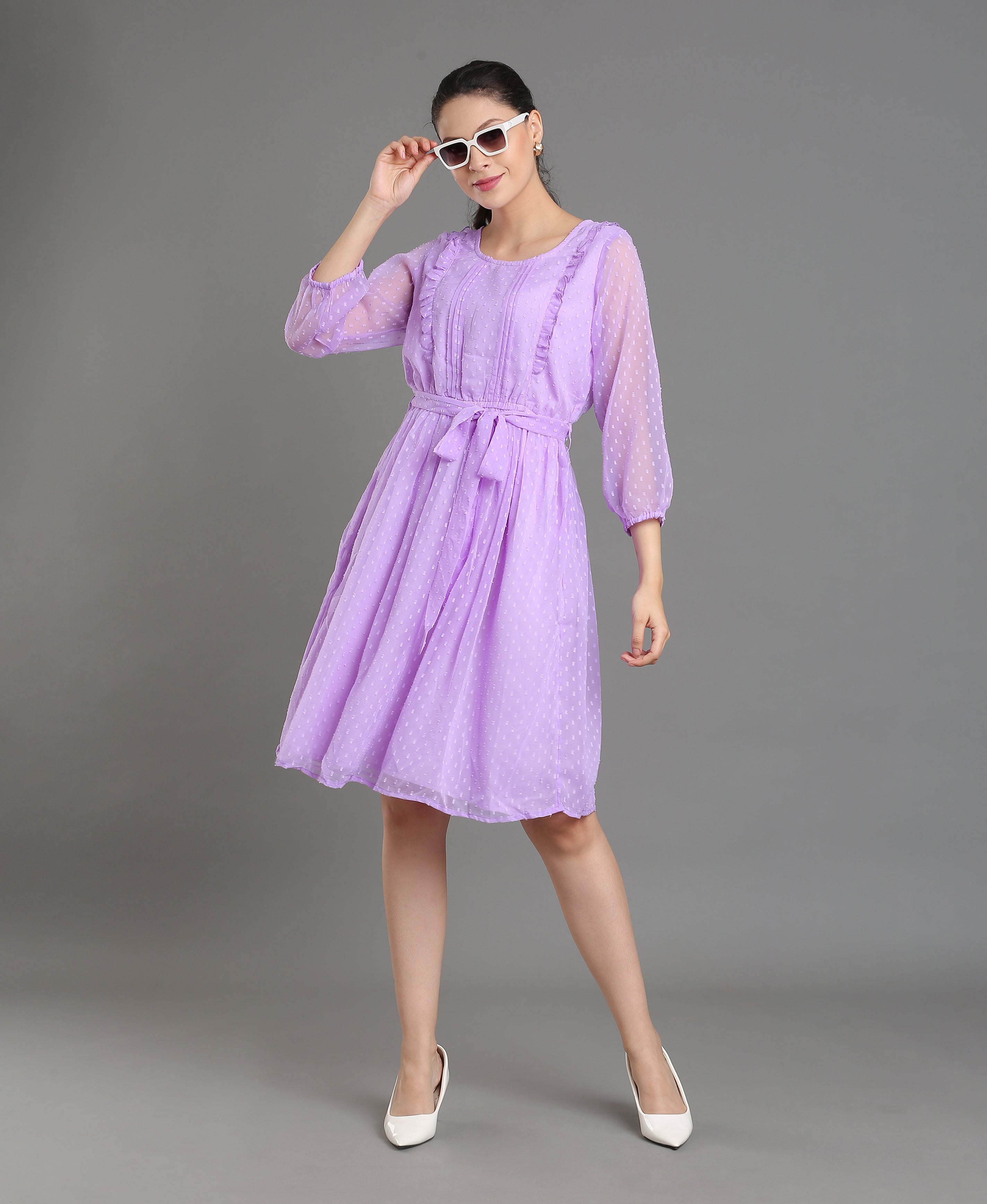 Lilac Layers Short Dress