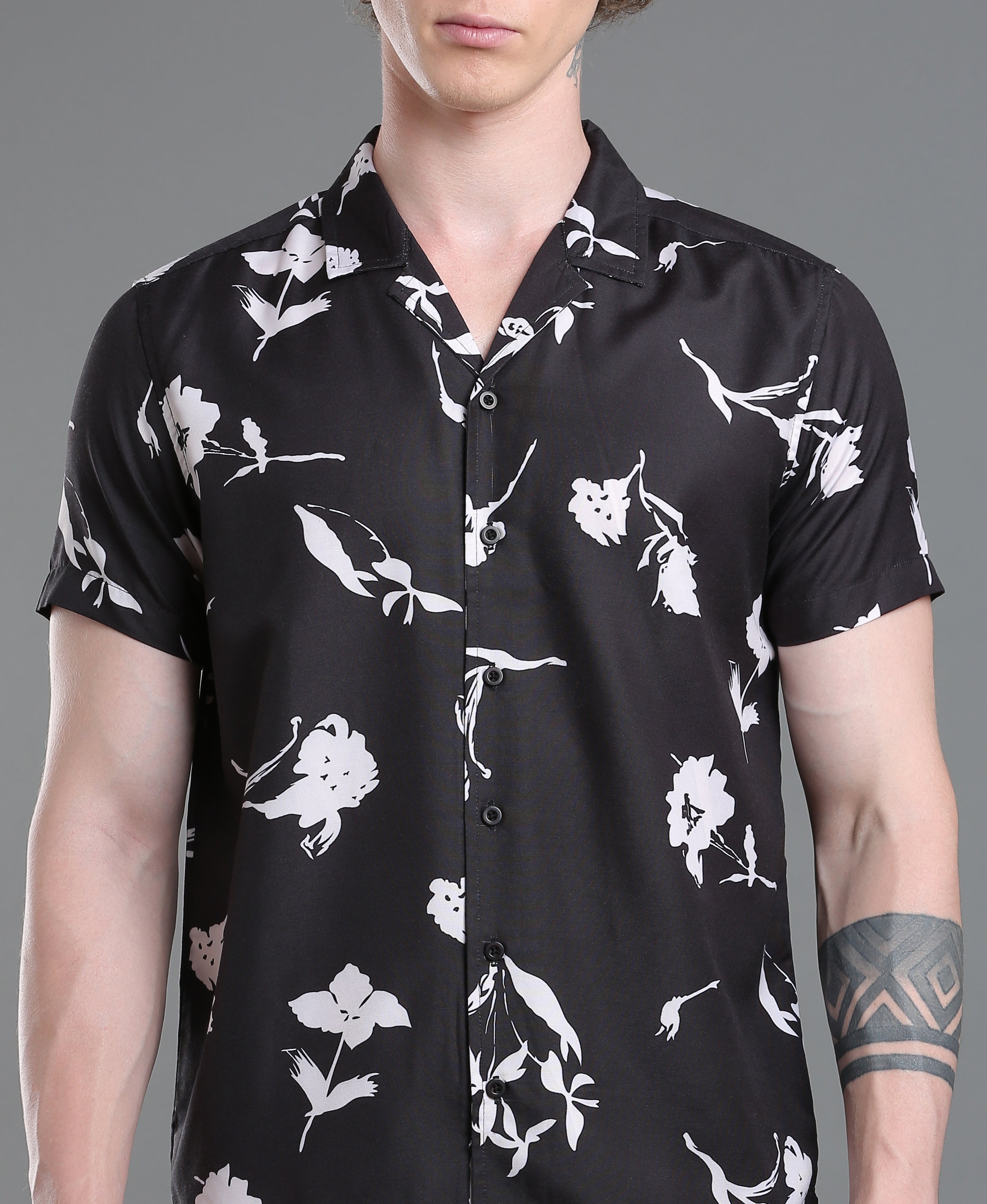 Onyx Cuban Print Shirt