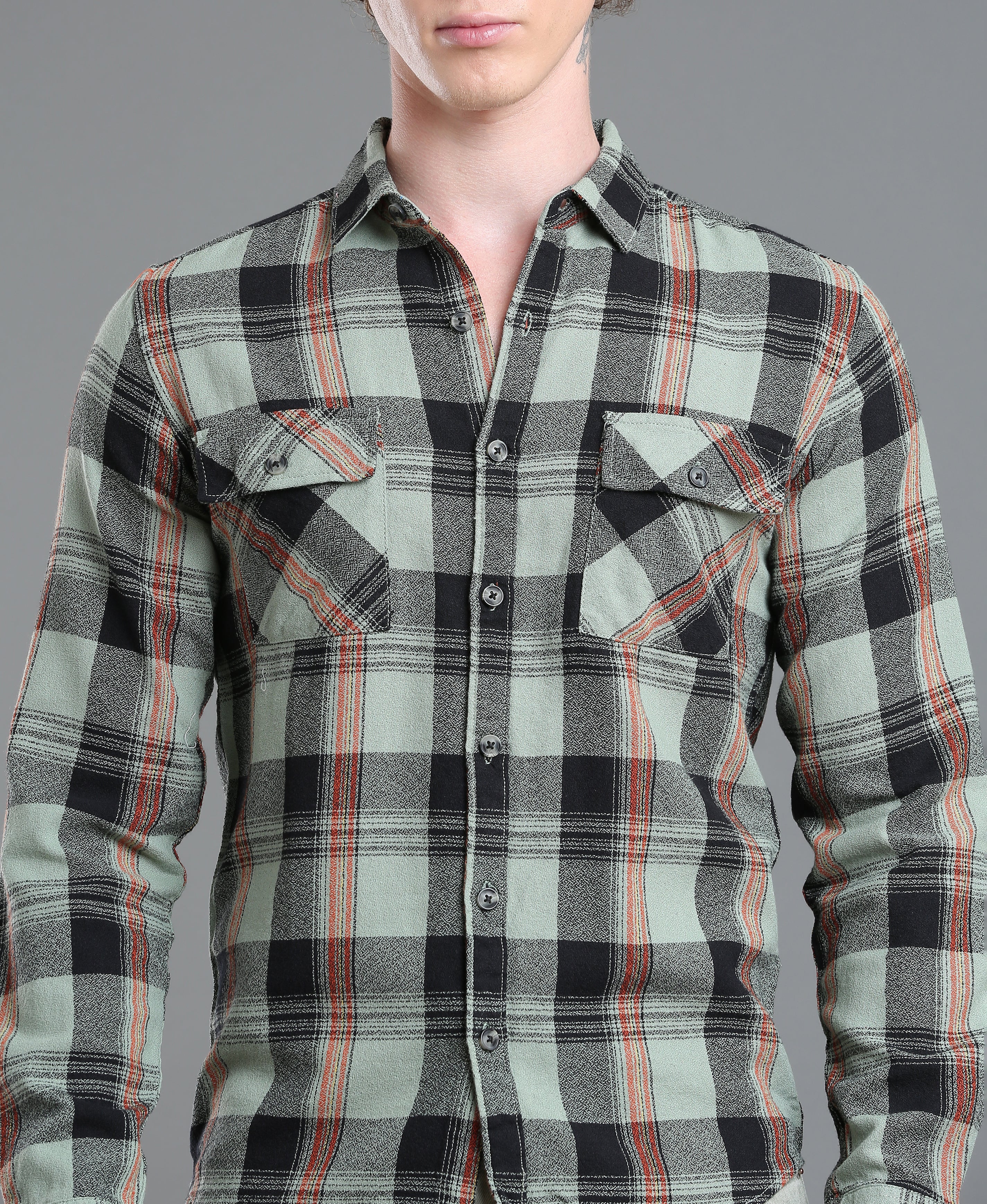 Forest Check Slim Shirt