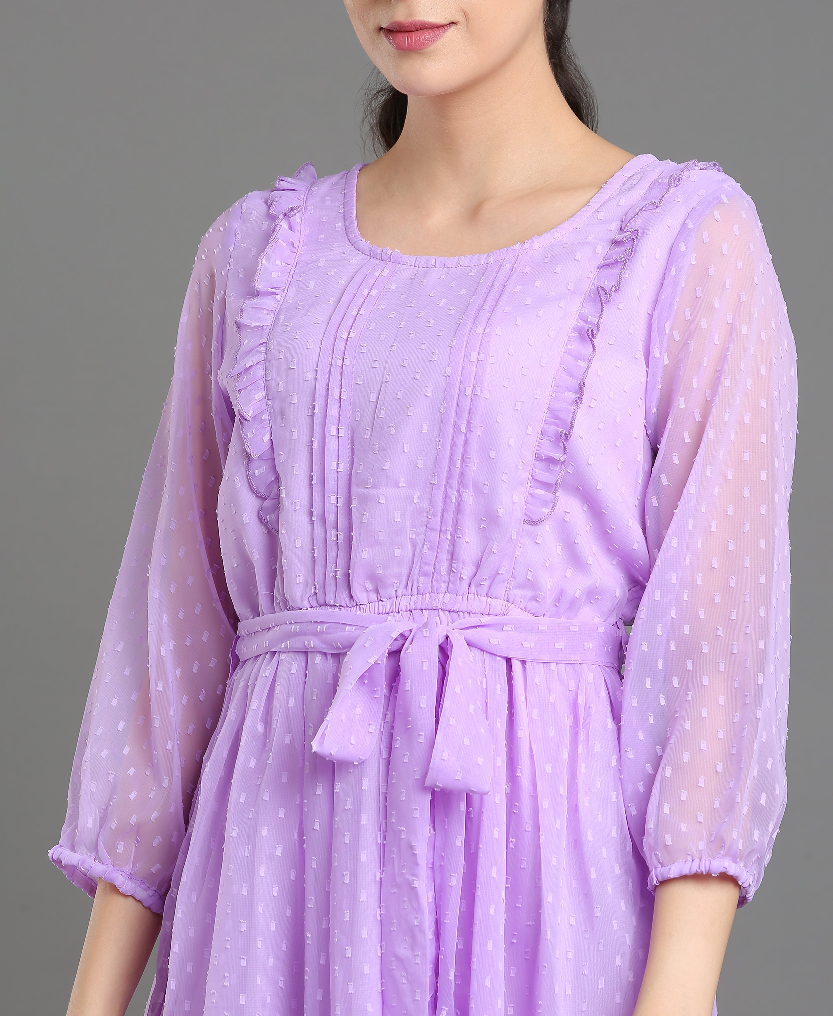 Lilac Layers Short Dress