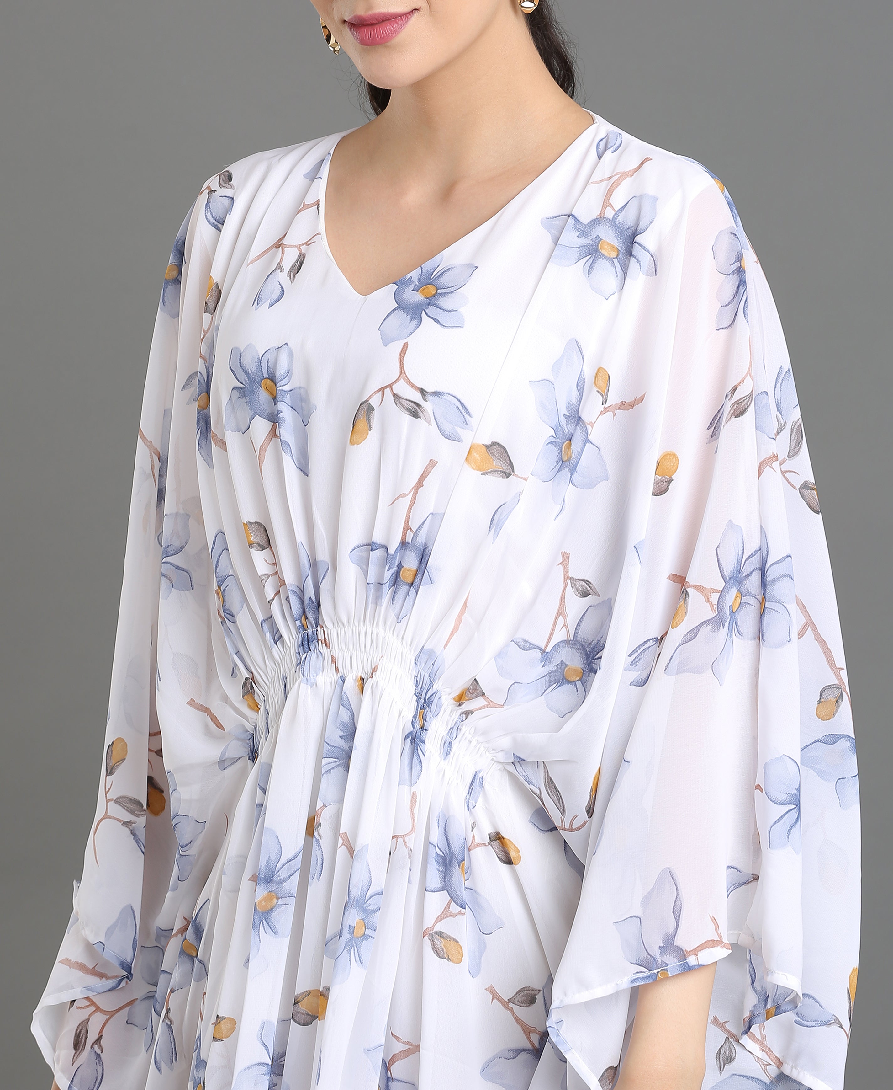Midnight Bloom Kaftan Dress