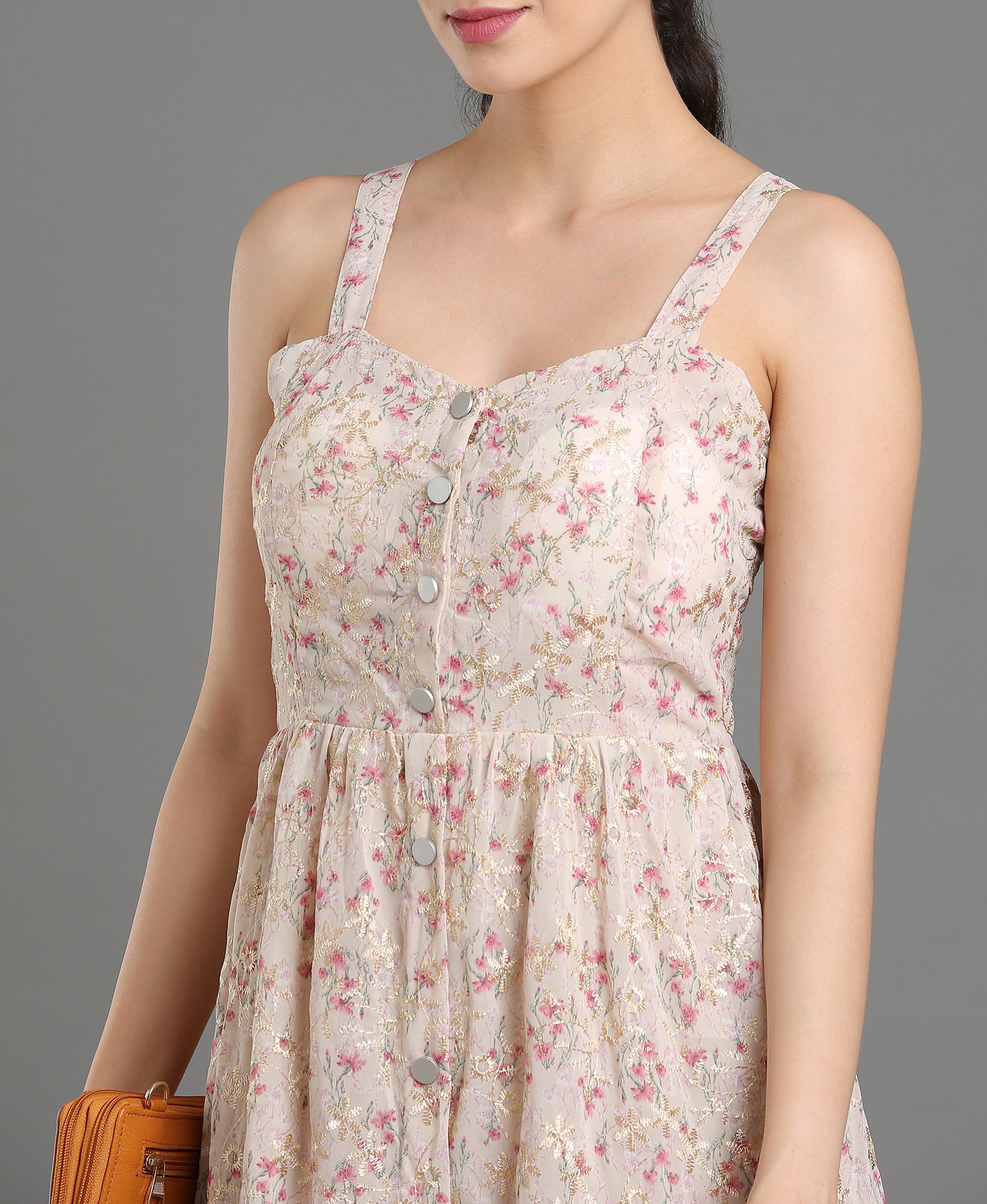 Blush Bloom Georgette Dress