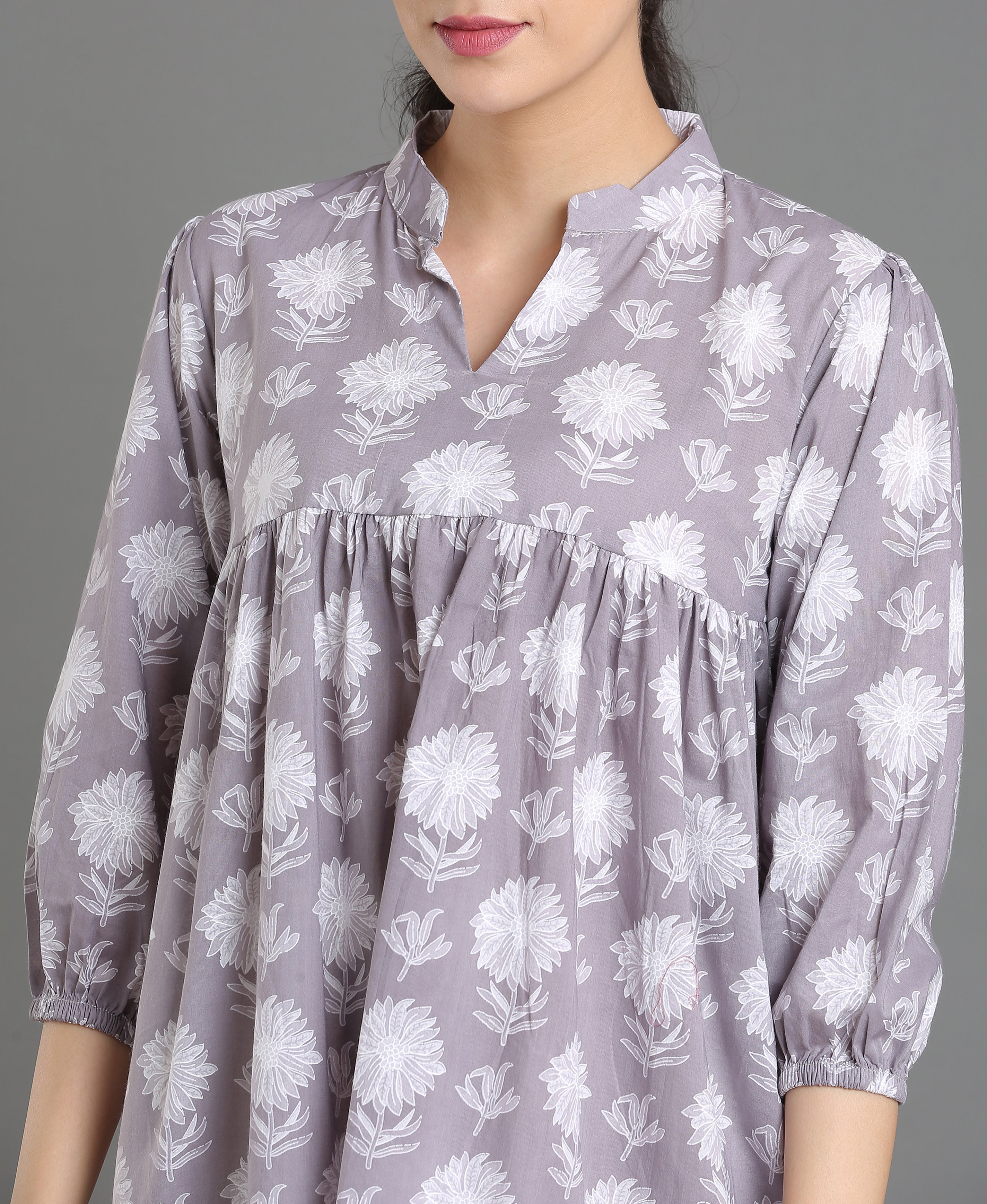 Ash Bloom Cotton Tunic