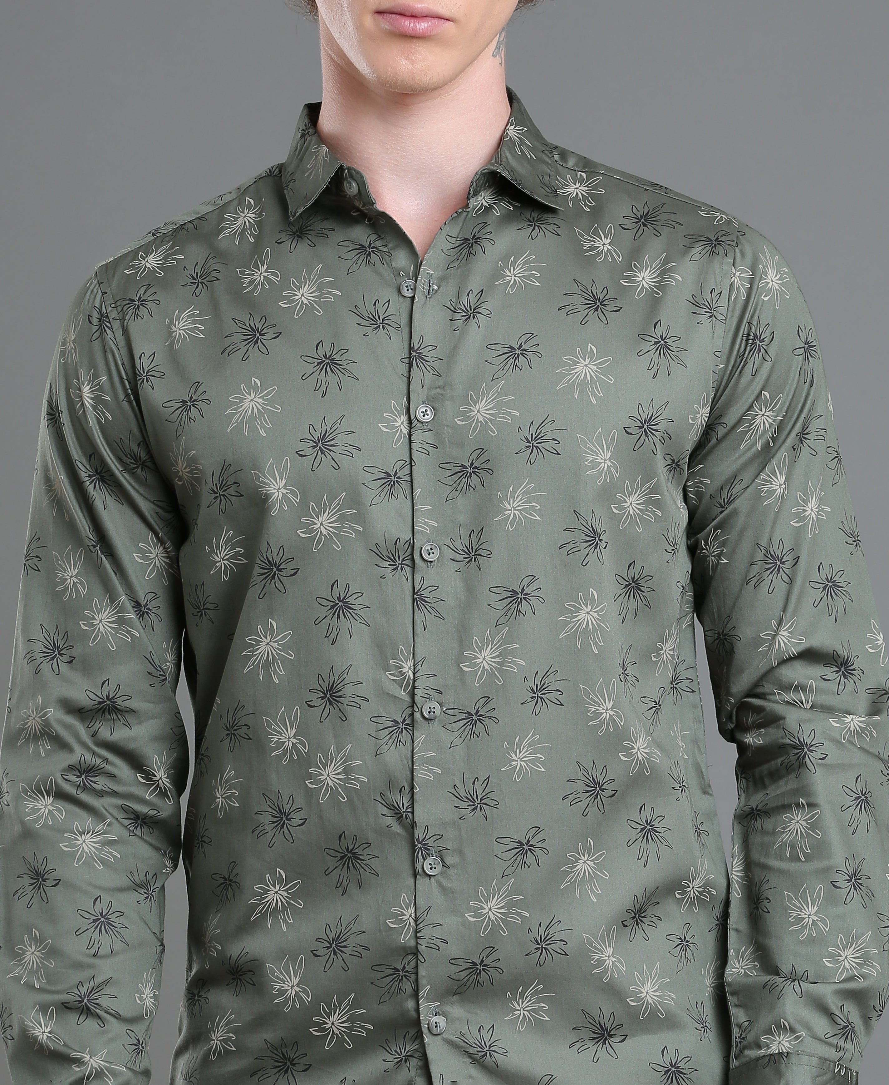 Forest Print Slim Shirt