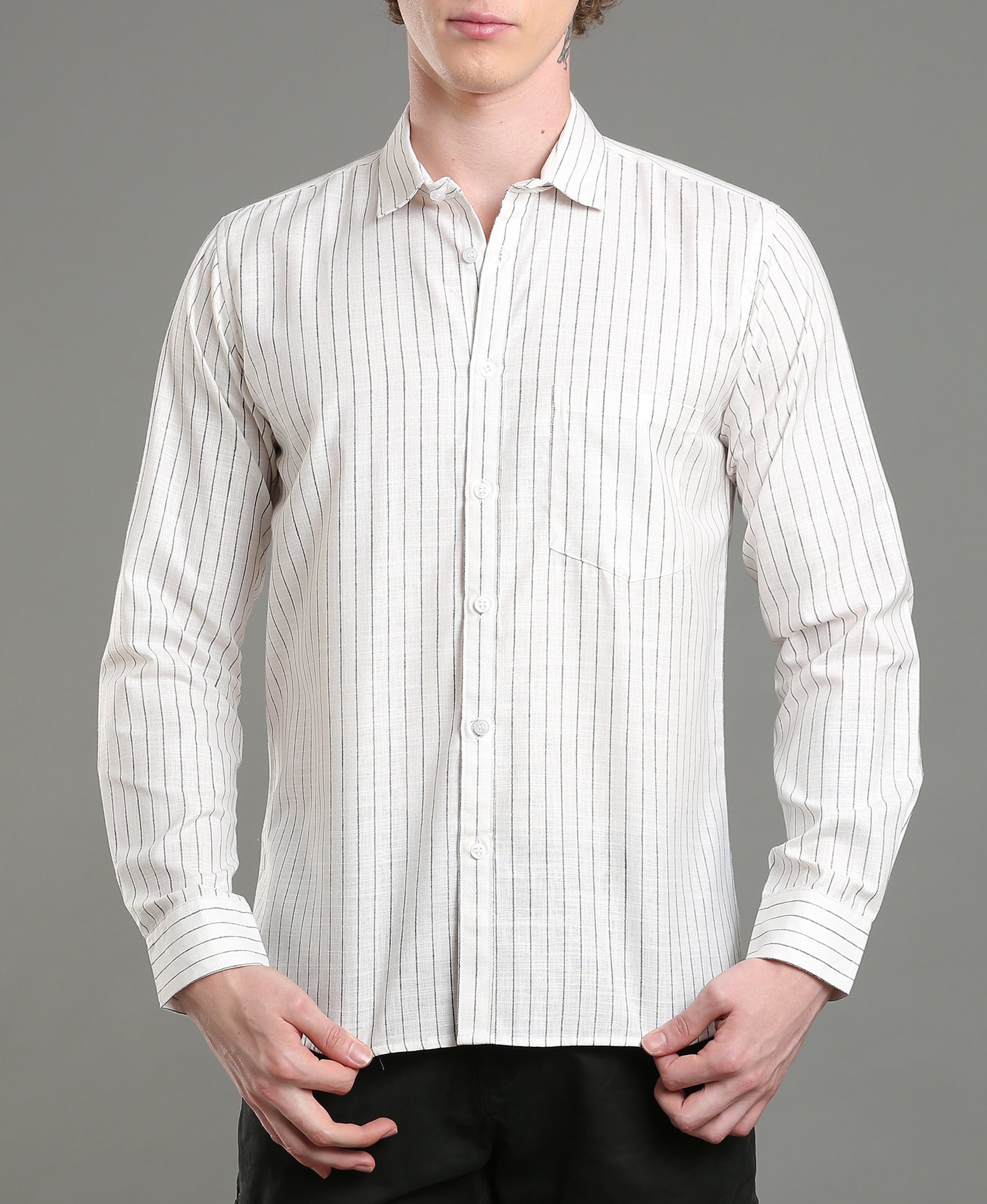 Pearl Stripe Tailored Shirt