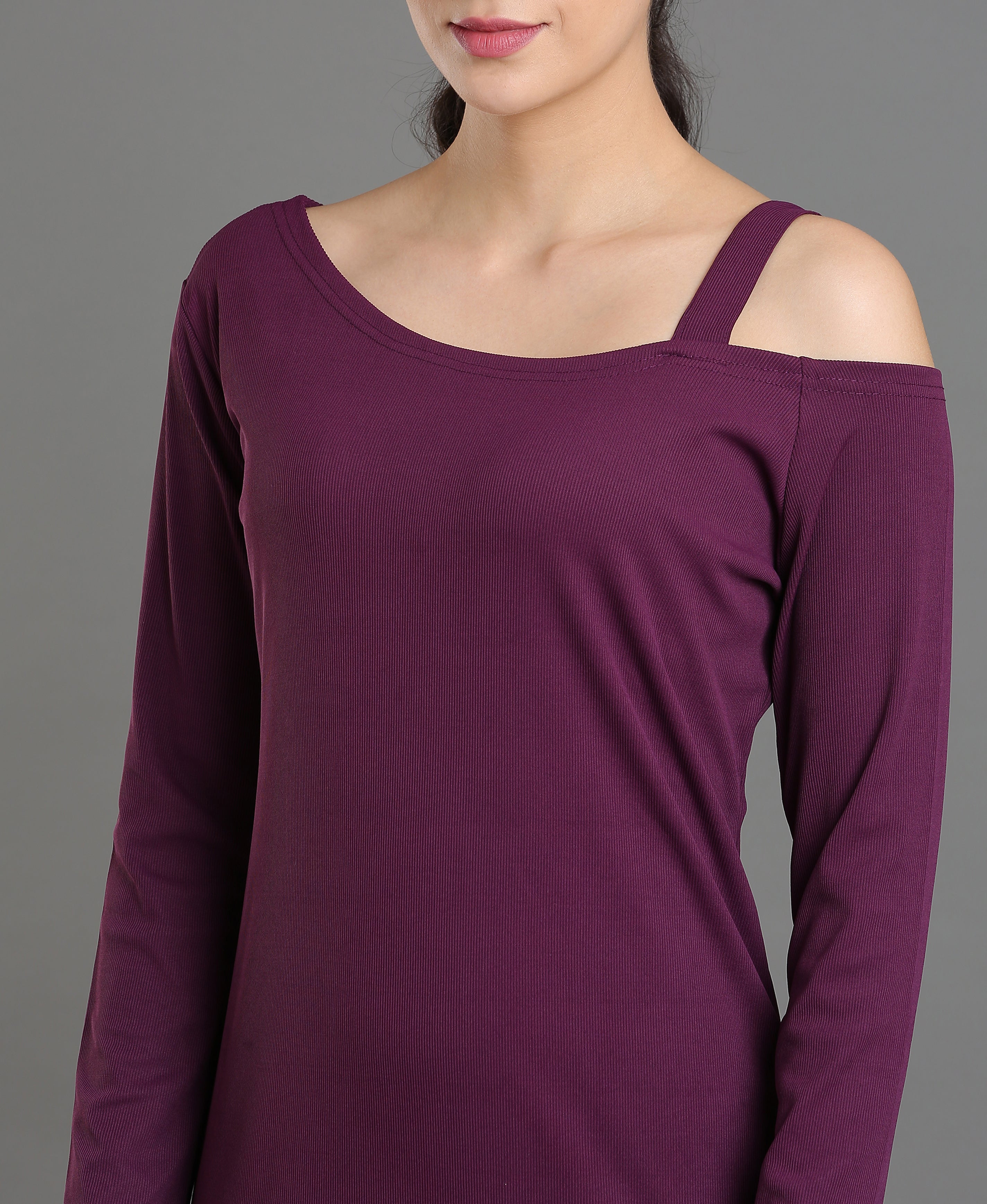 Wine Rib Round Dress
