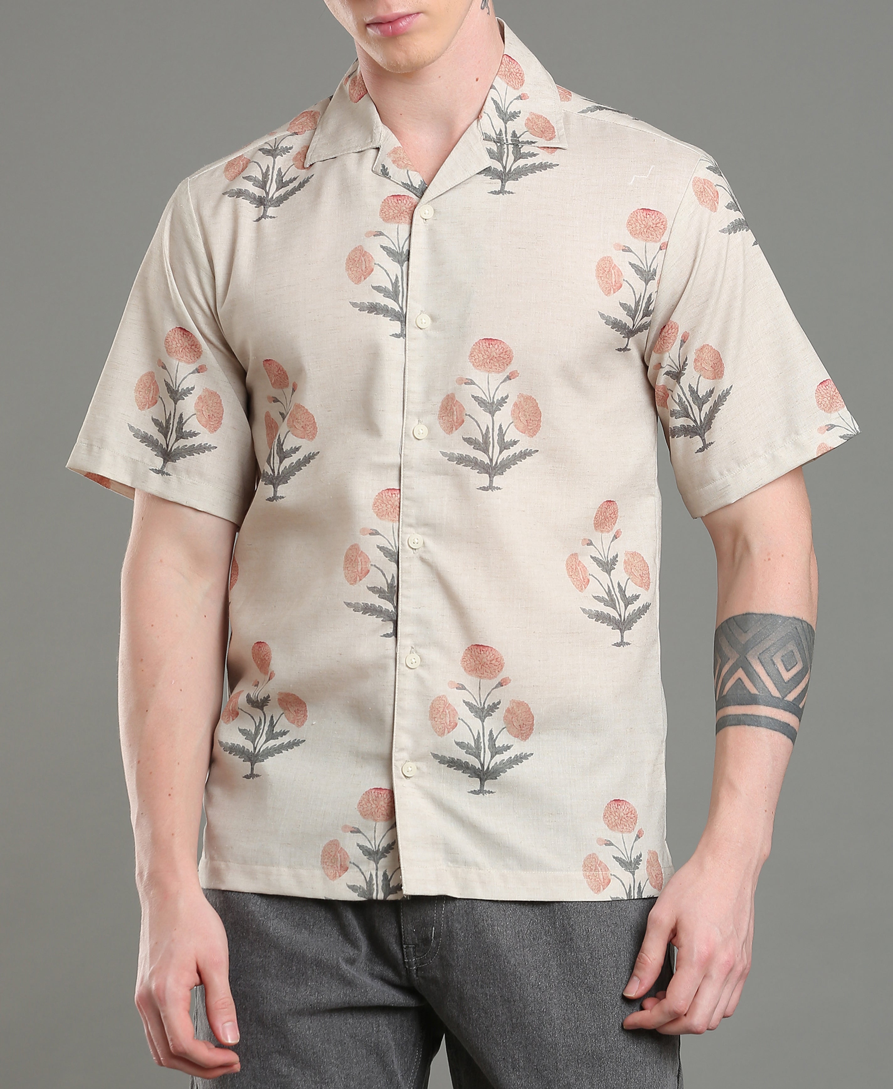 Seaside Mirage Printed Linen Shirt