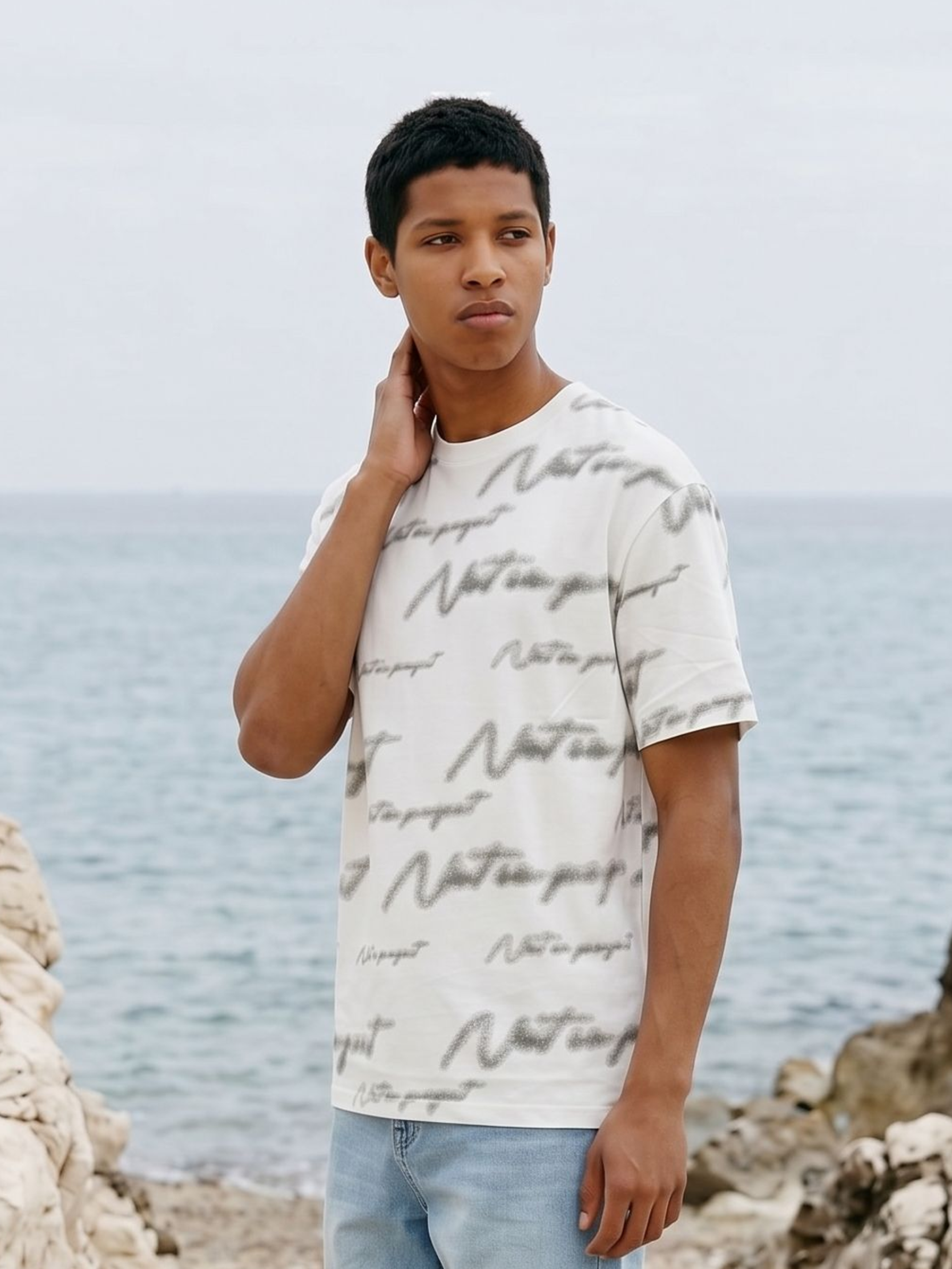 Men's Jersey 200 Gsm Off White Regular Fit T Shirt