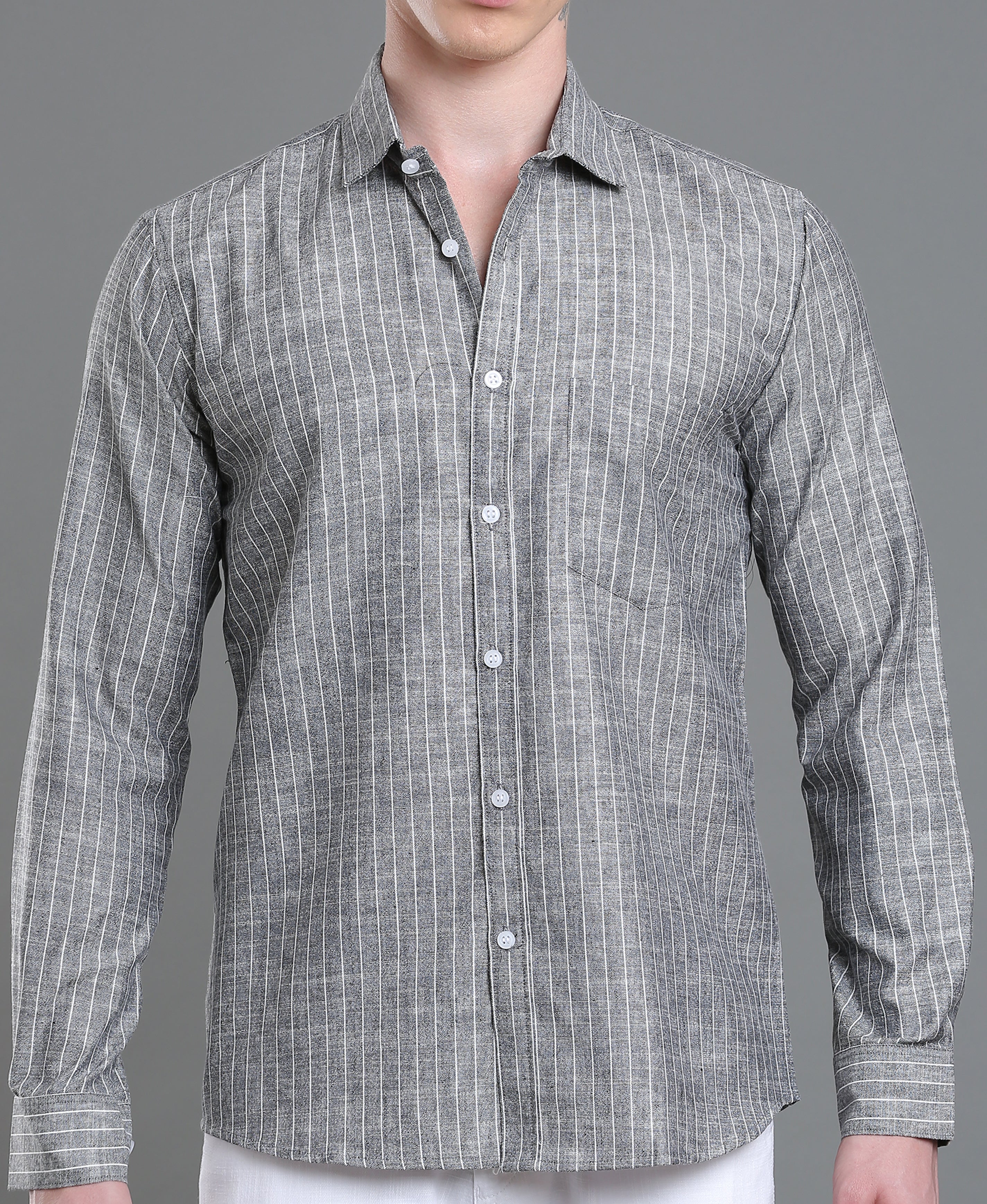 Smoke Stripe Tailored Shirt