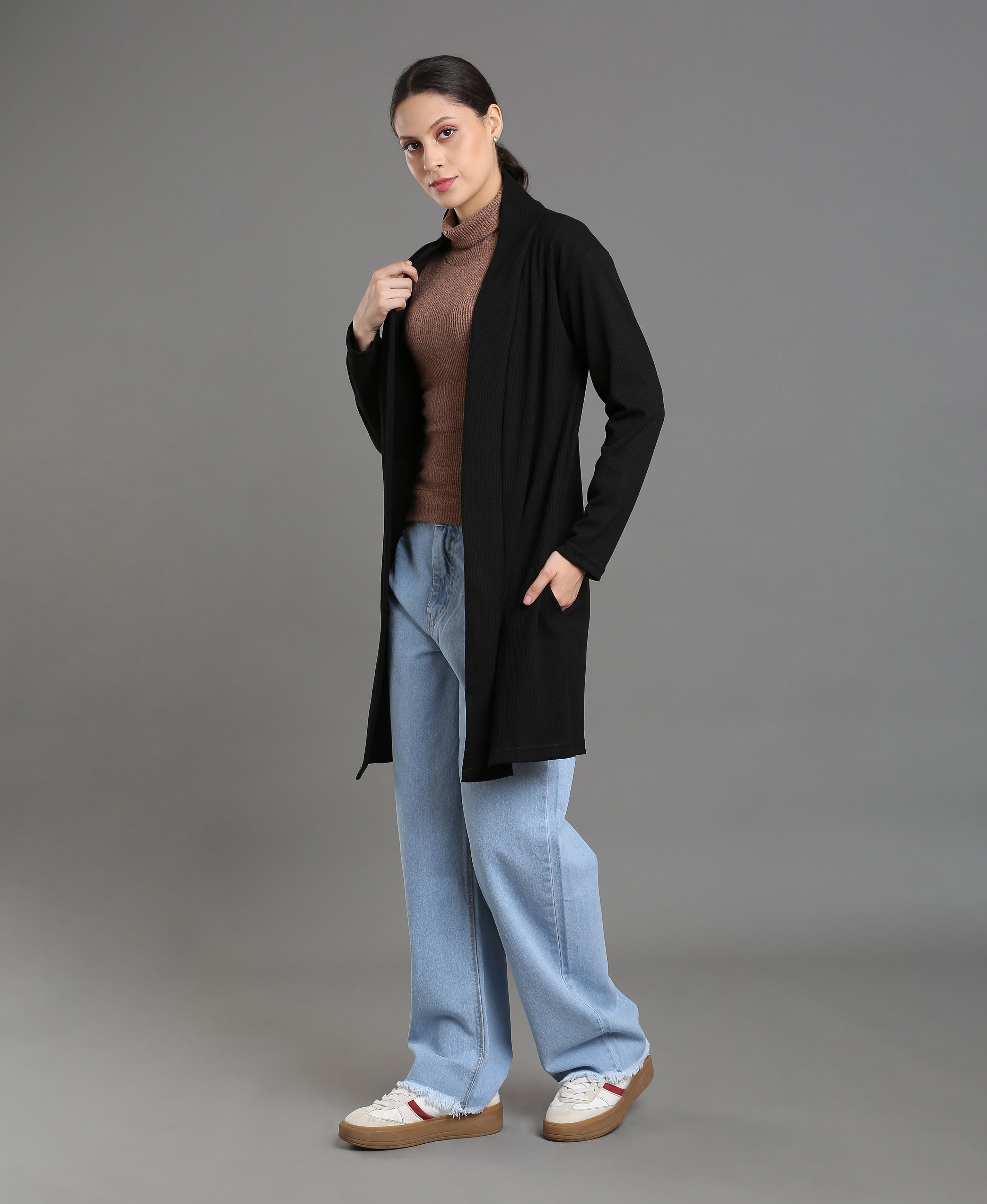 Noir Waffle Shrug