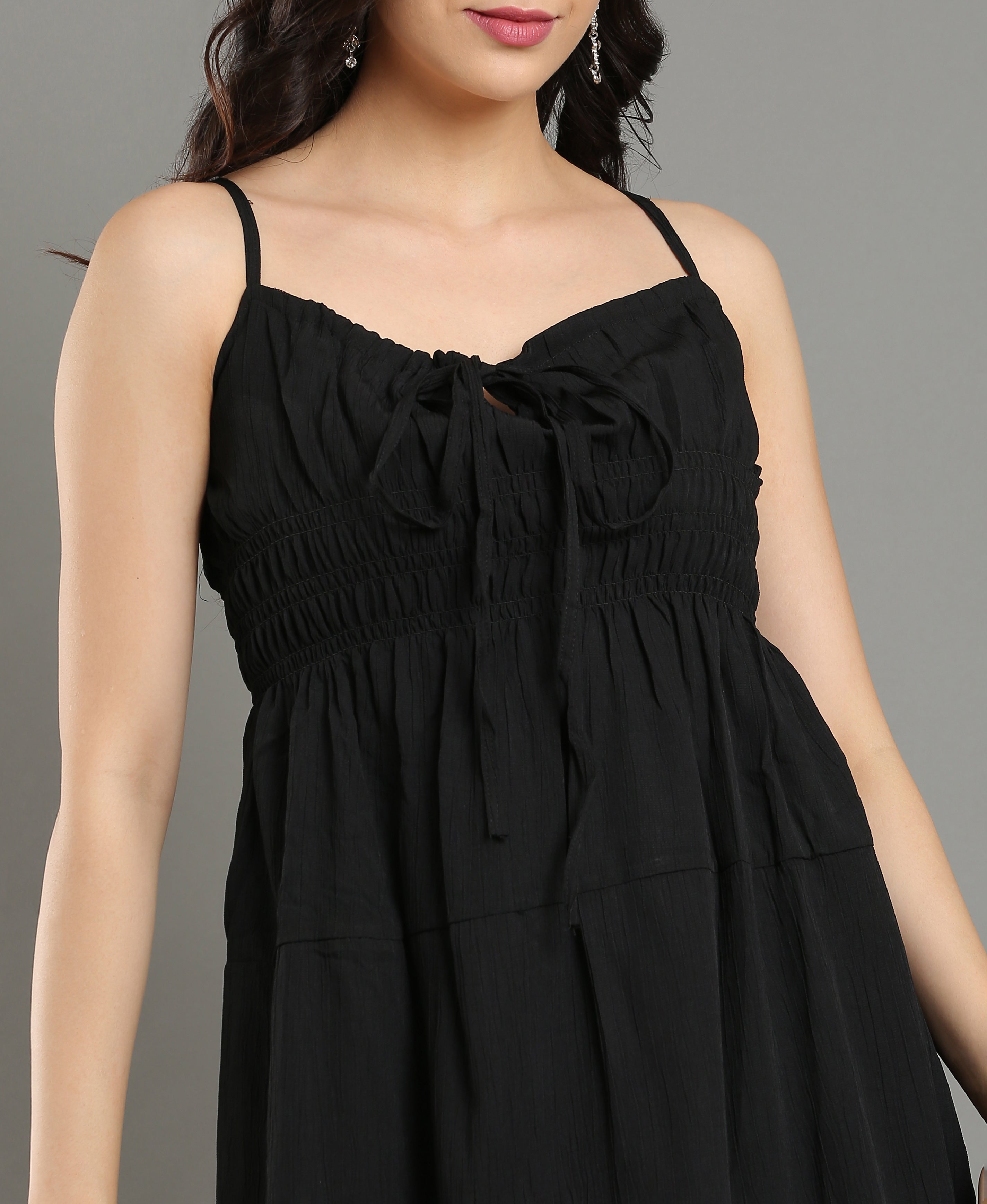 Noir Cotton Day Dress