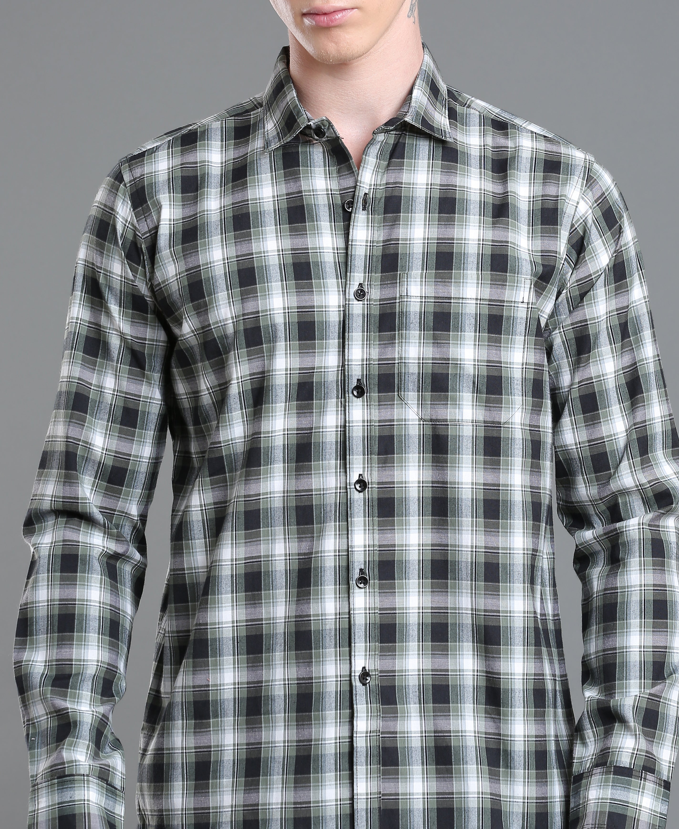 Moss Check Tailored Shirt