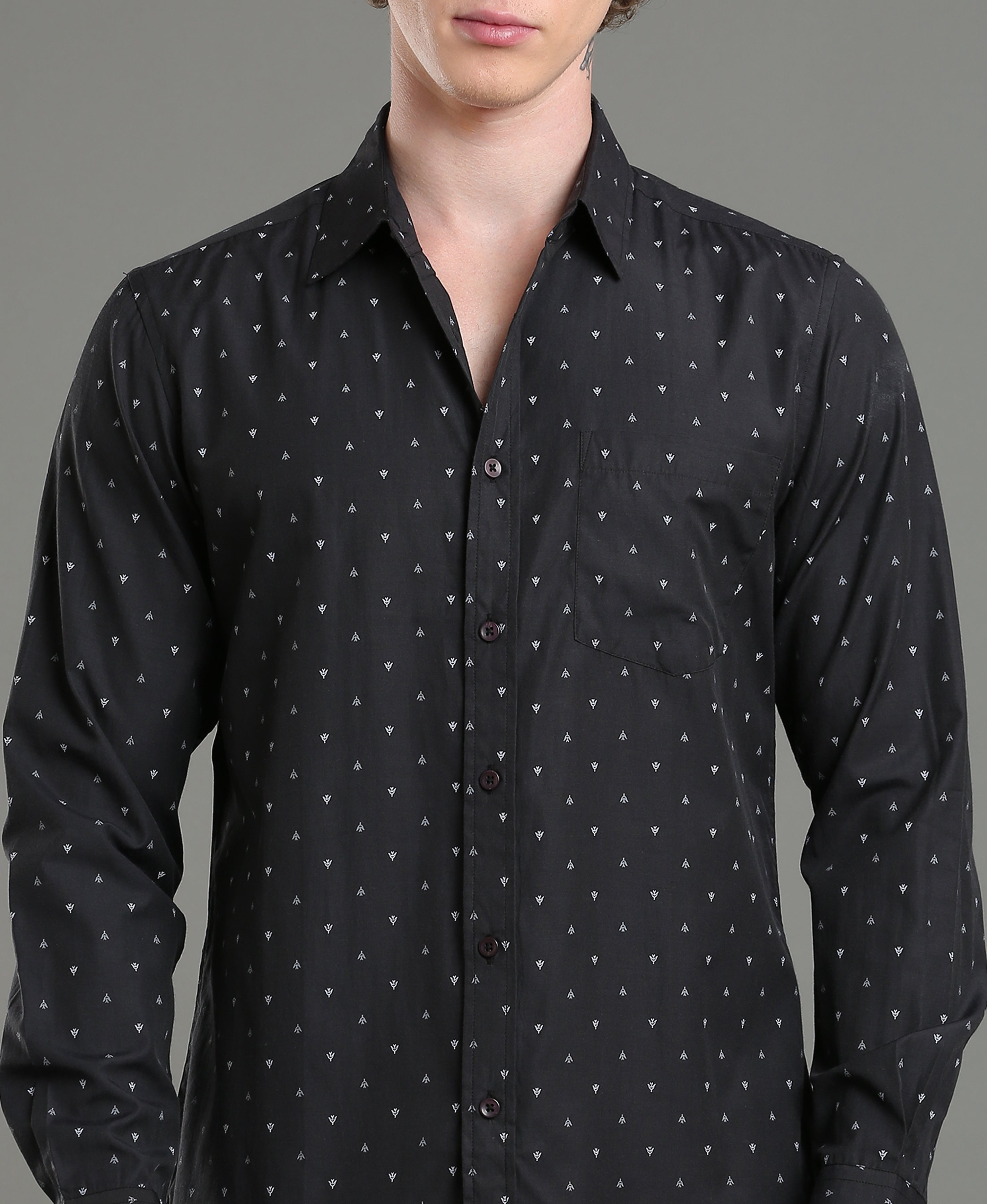 Walnut Print Tailored Shirt