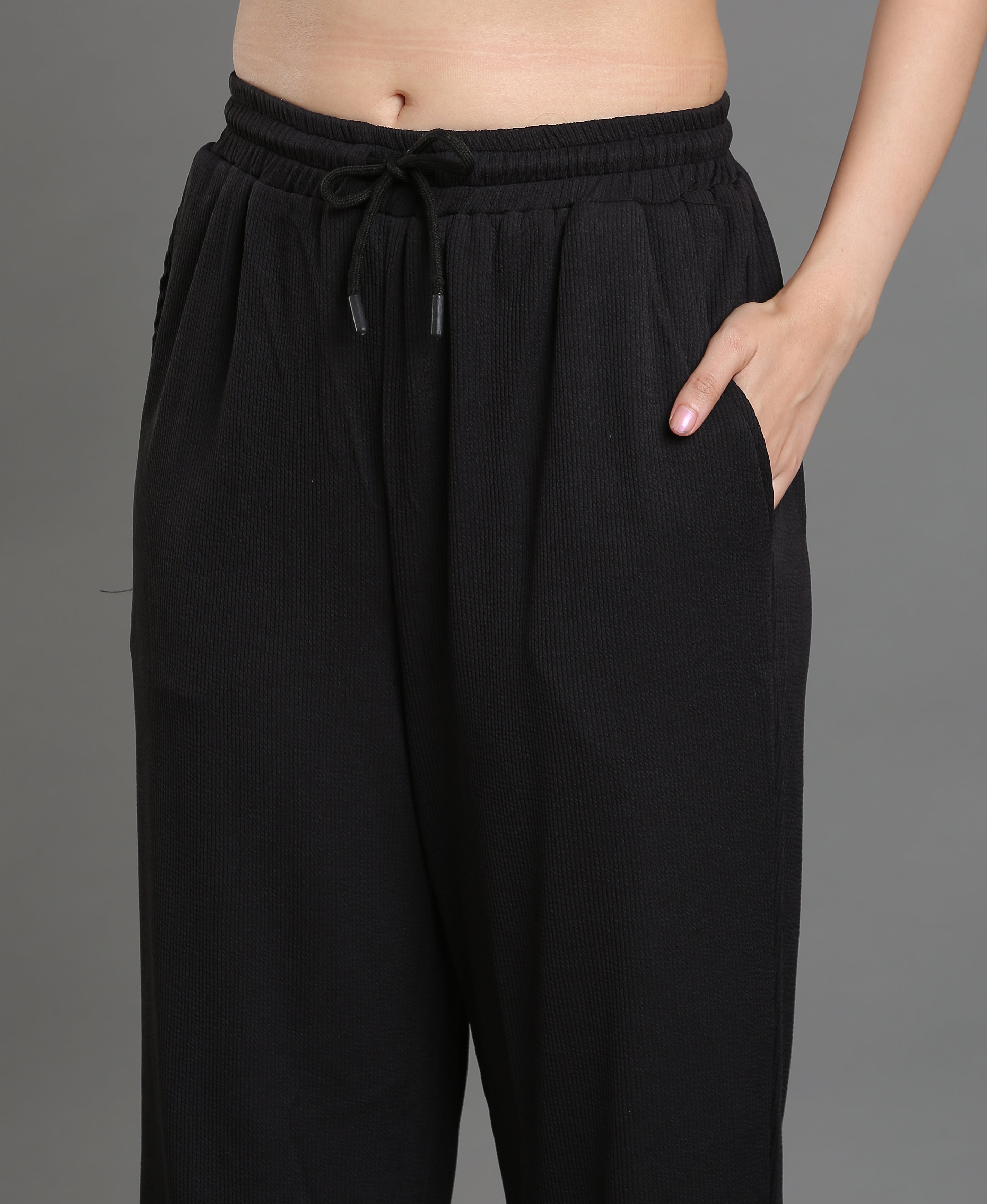 Noir Rib Knit Coord Set