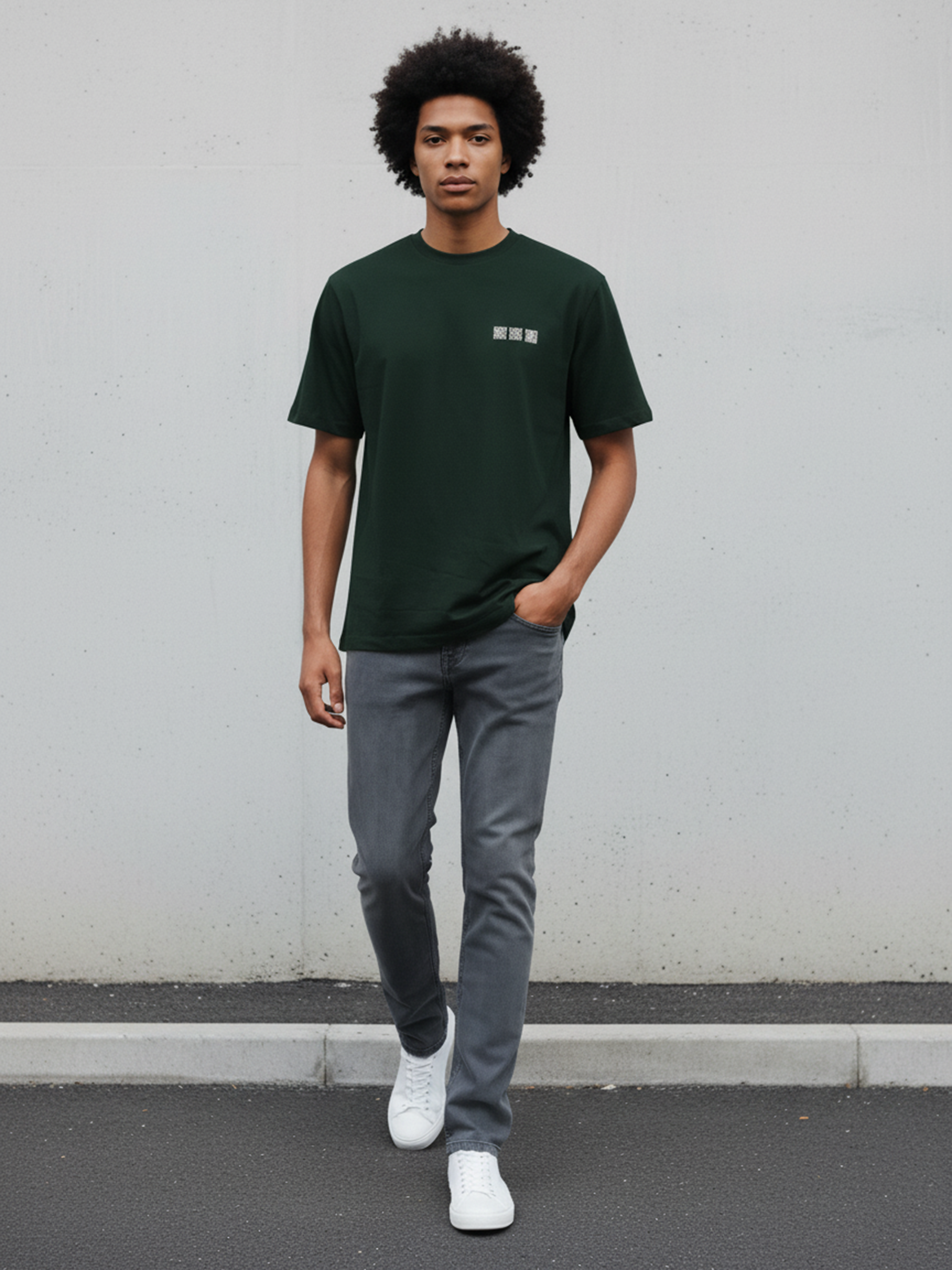 Men’s Dark Green Aura Relax T-Shirt