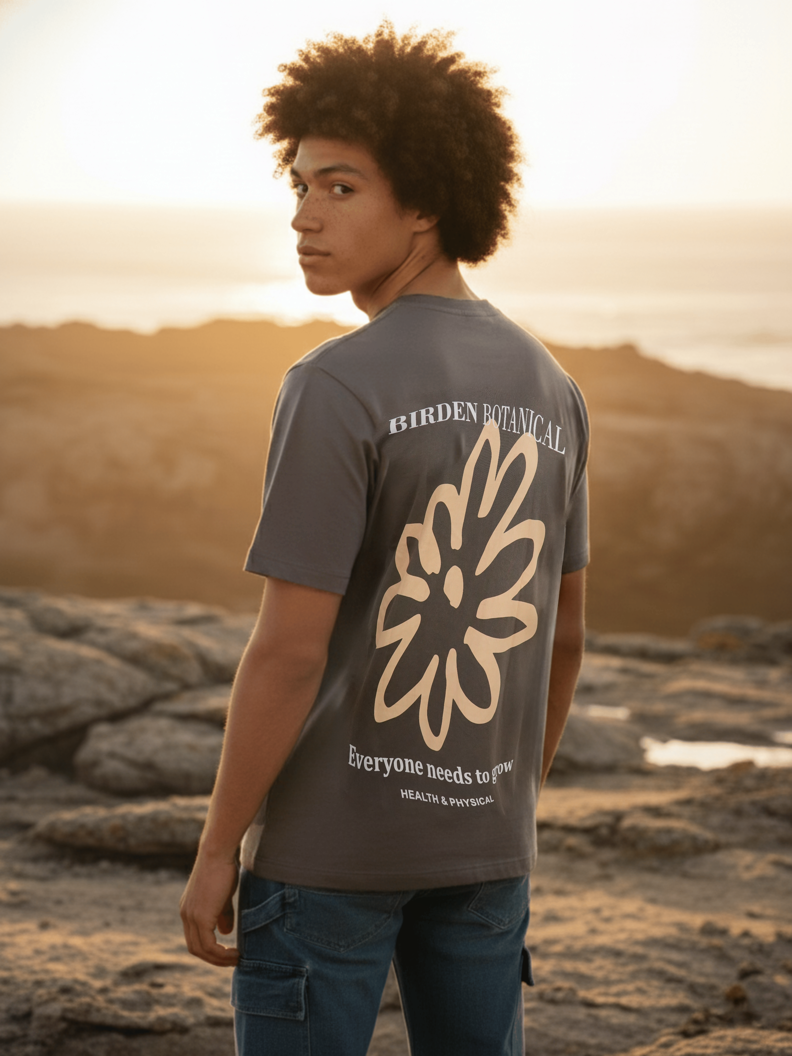 Men’s Mud Brown Line Relax Polo