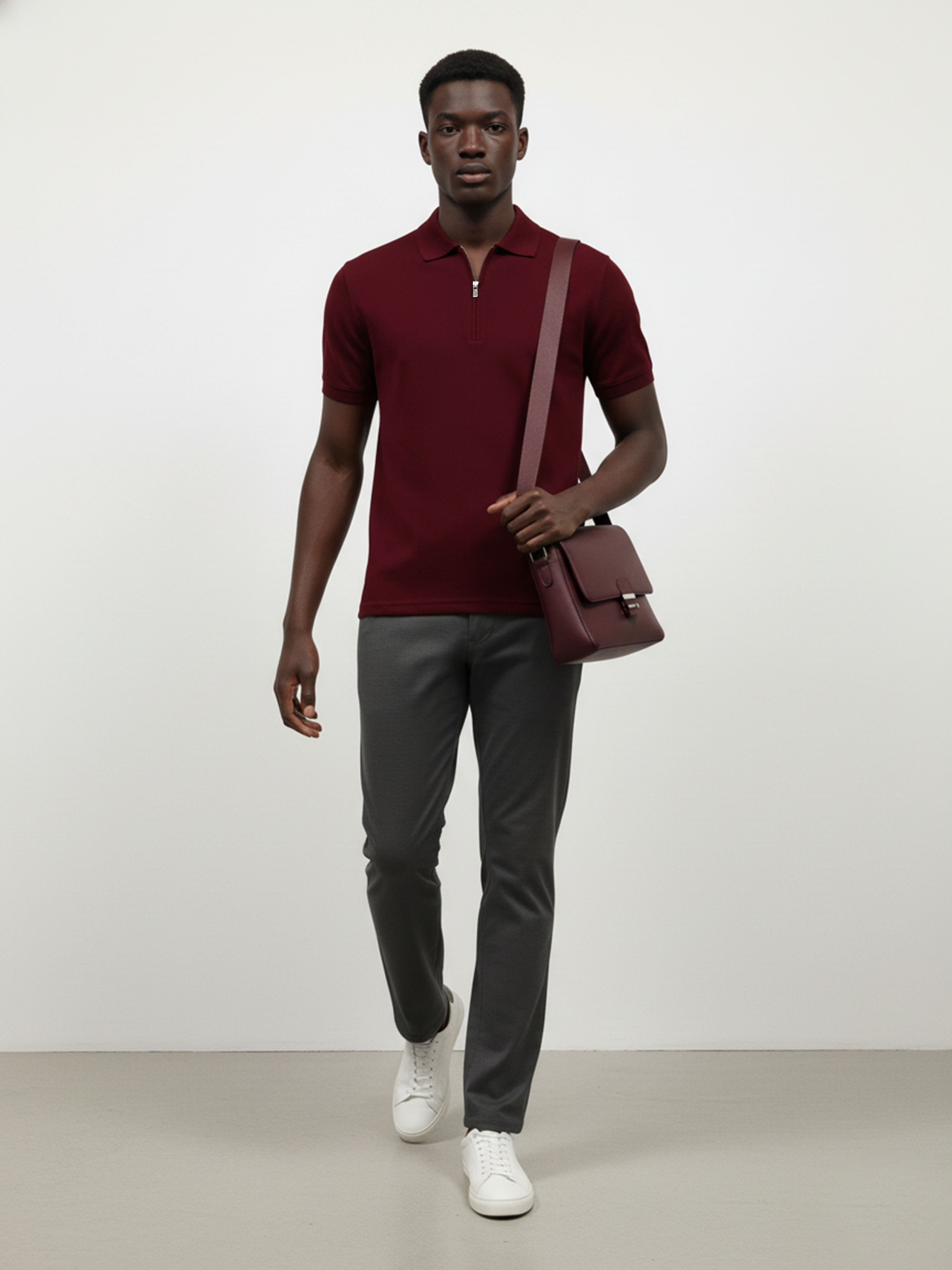 Men’s Wine Tone Relax Polo