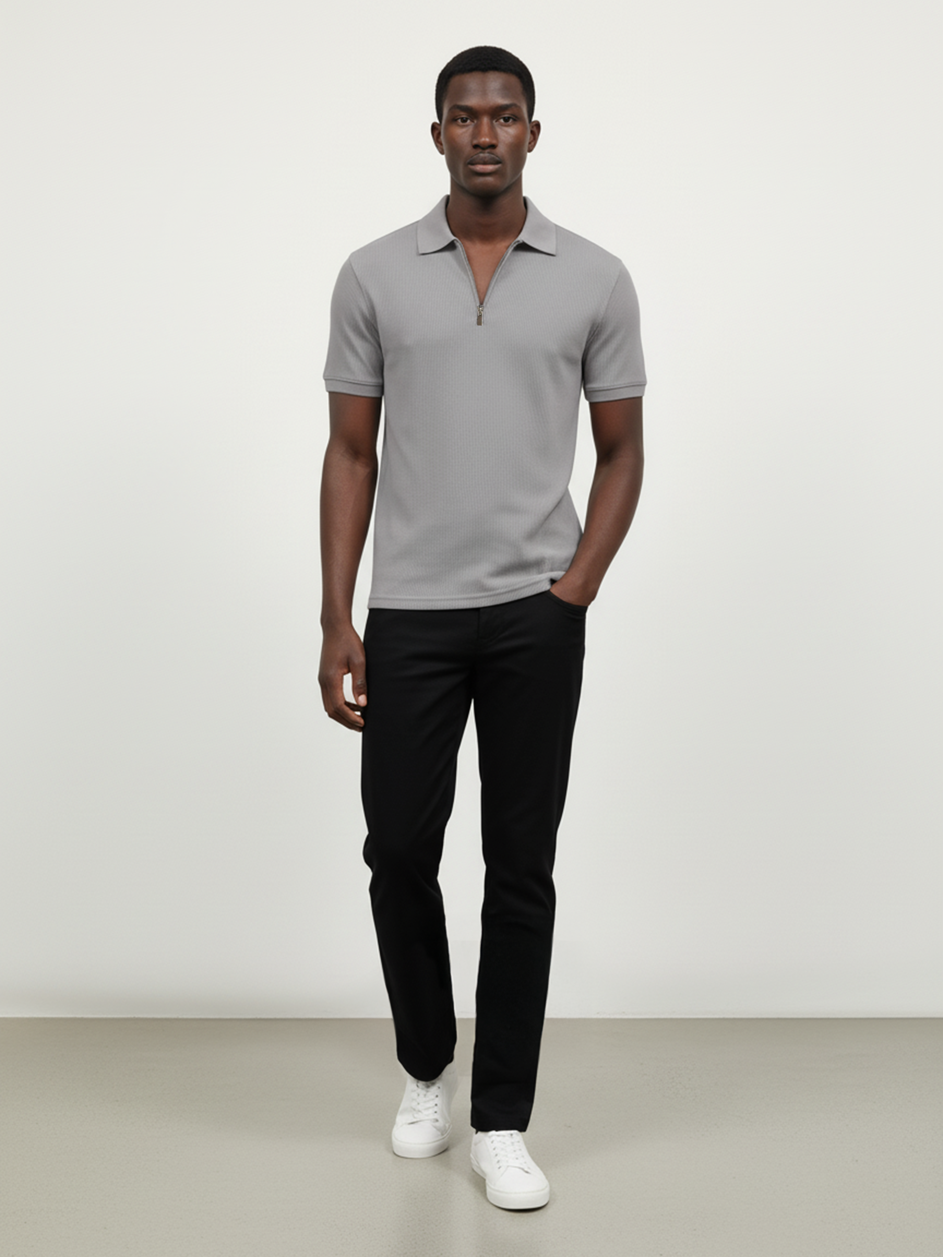 Men’s Light Grey Drift Relax Polo
