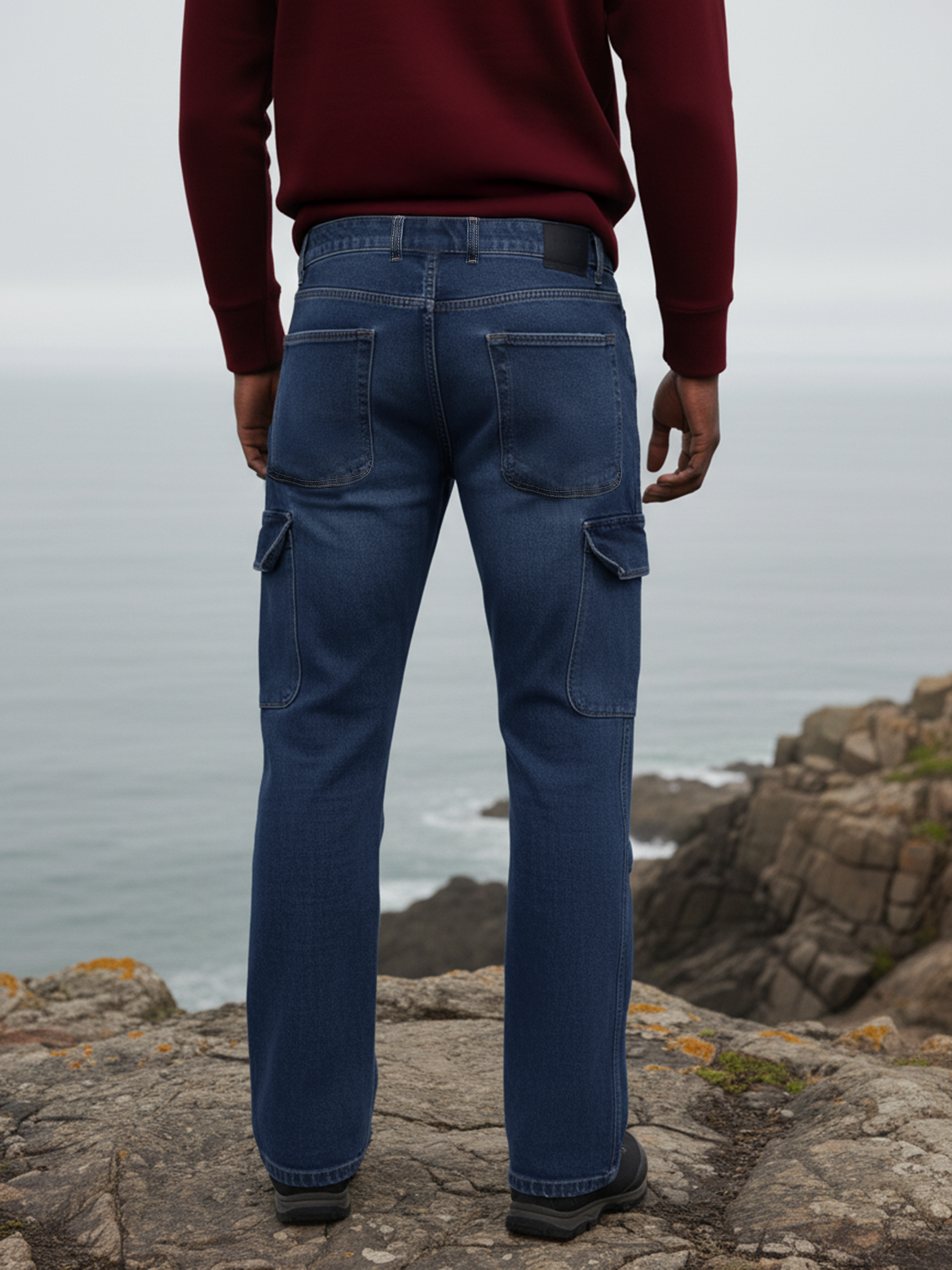 Denim Blue Studio Men's Cargos