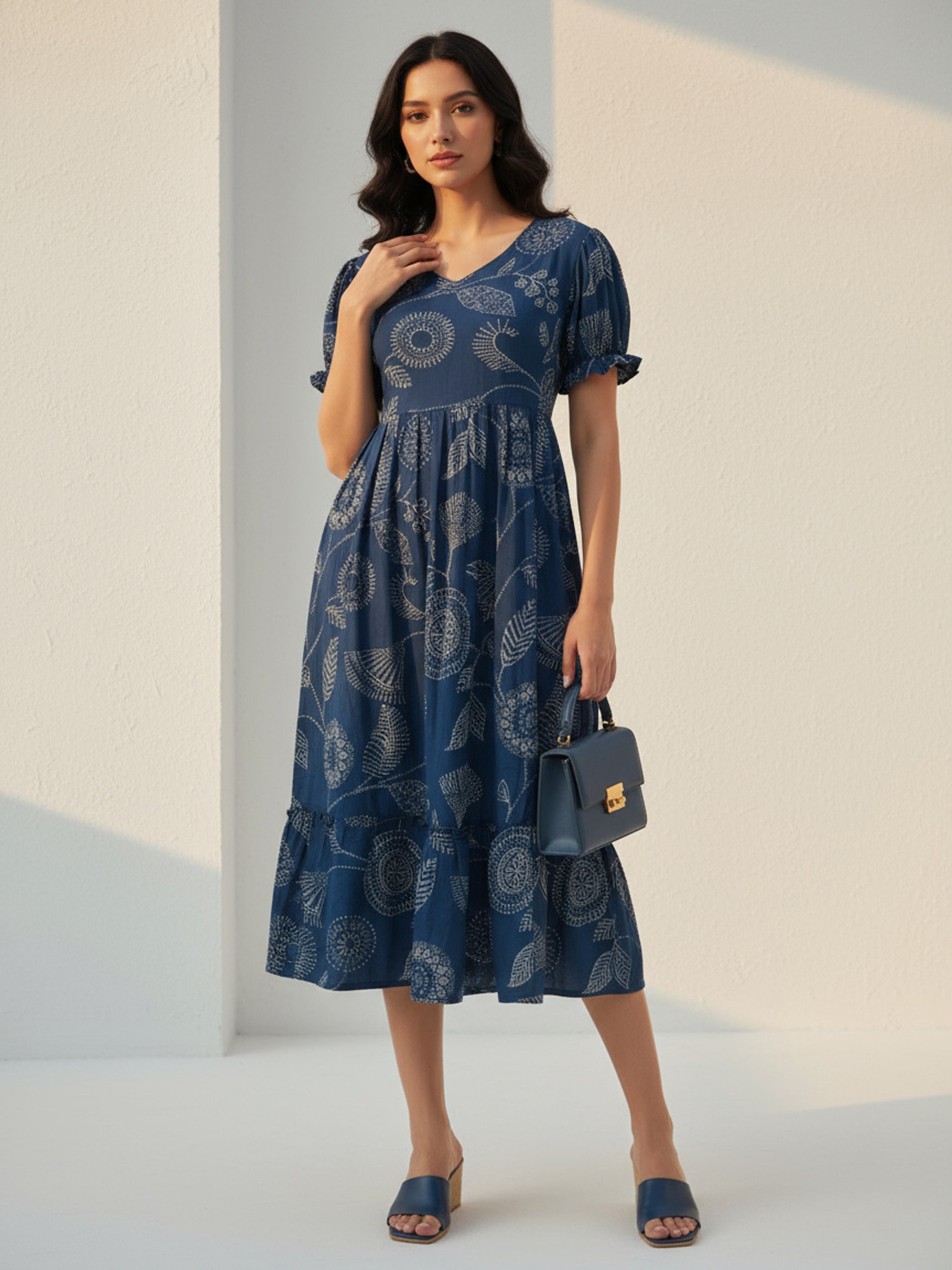 Women’s Blue Calm Flare Dress