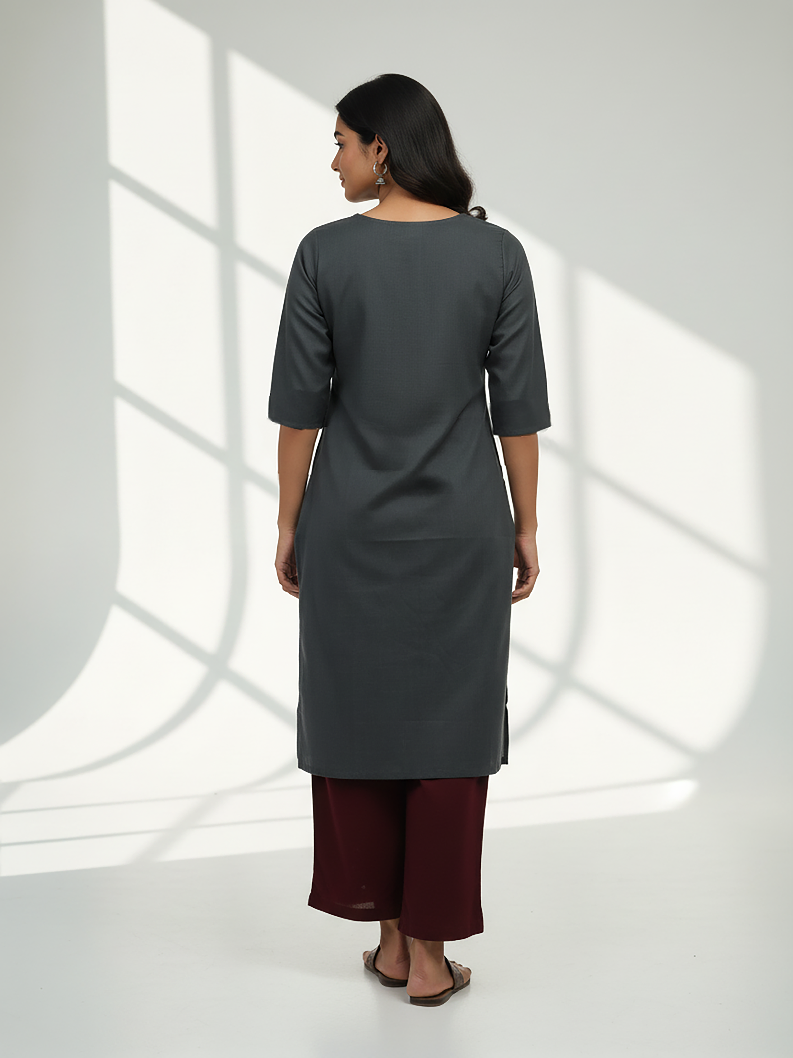 Women’s Dark Grey Aura Kurti