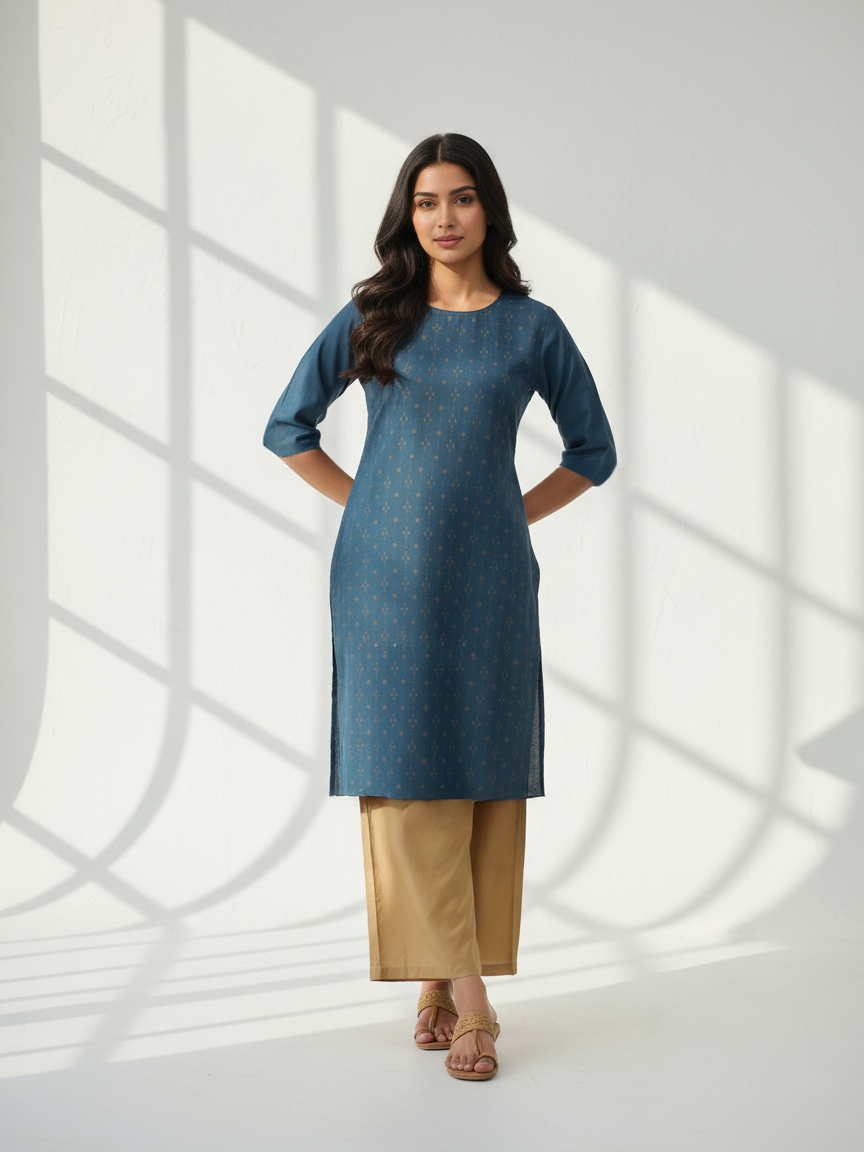 Women’s Denim Blue Aura Kurti