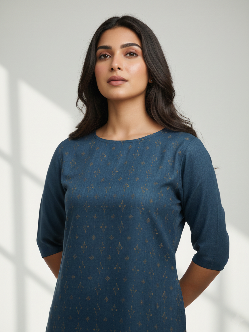 Women’s Denim Blue Aura Kurti