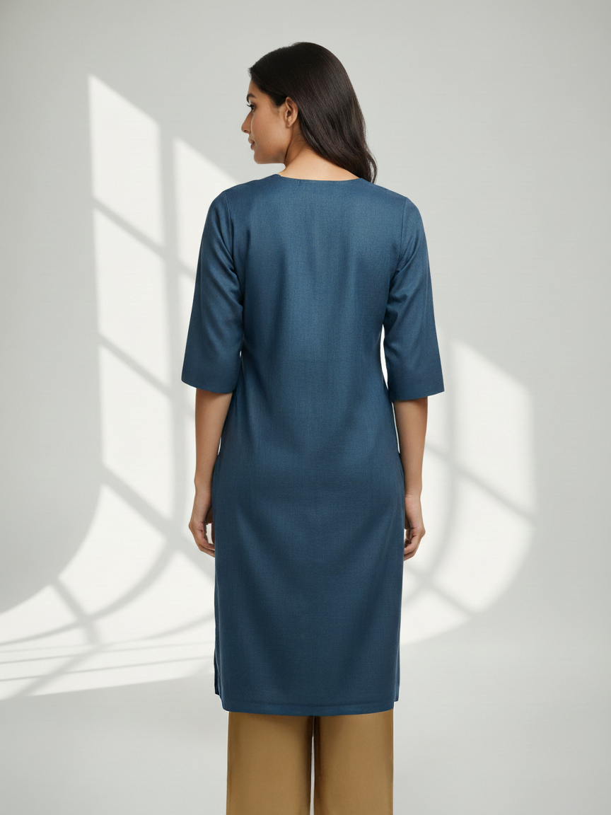 Women’s Denim Blue Aura Kurti