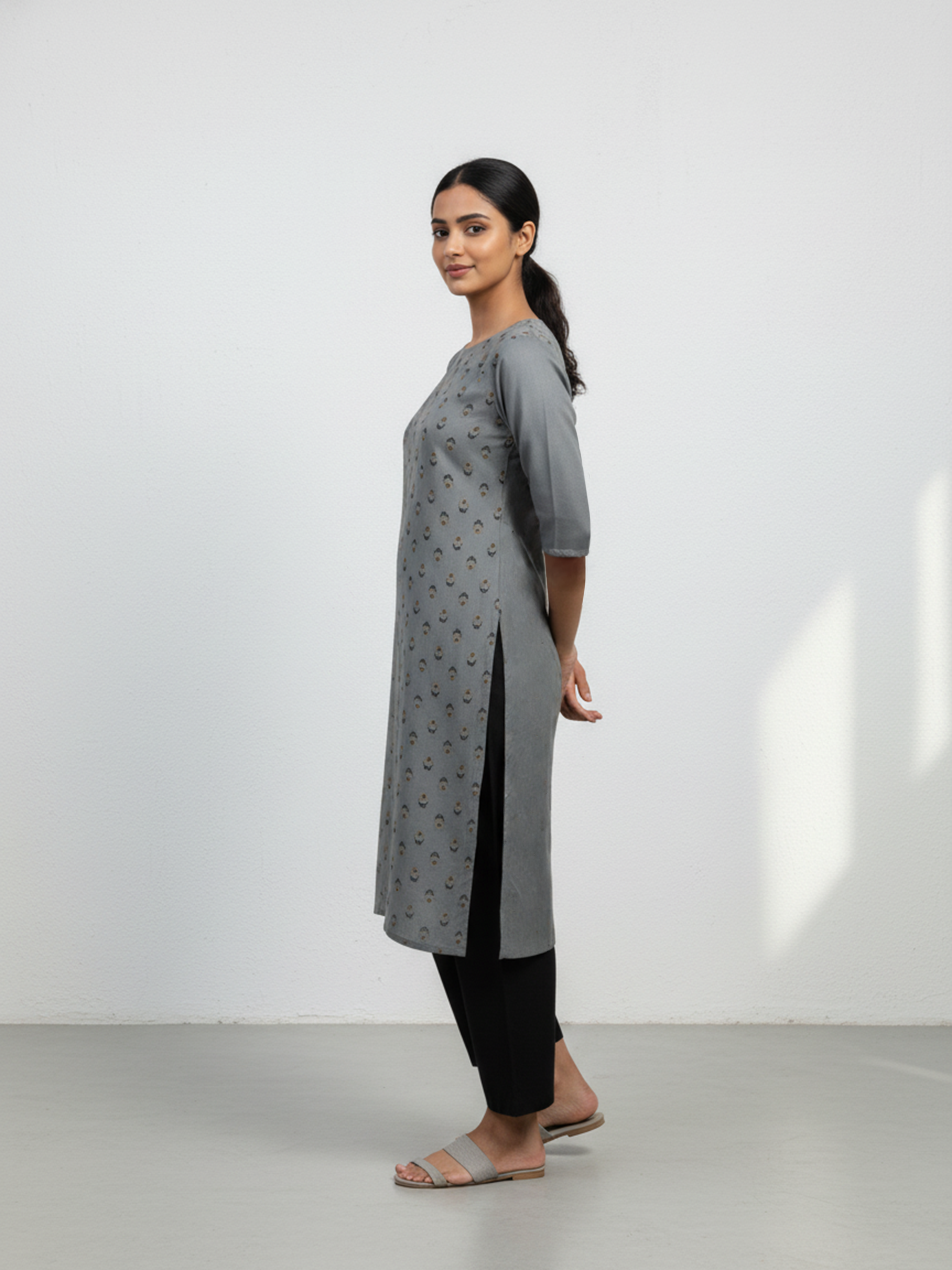 Women’s Light Grey Calm Kurti