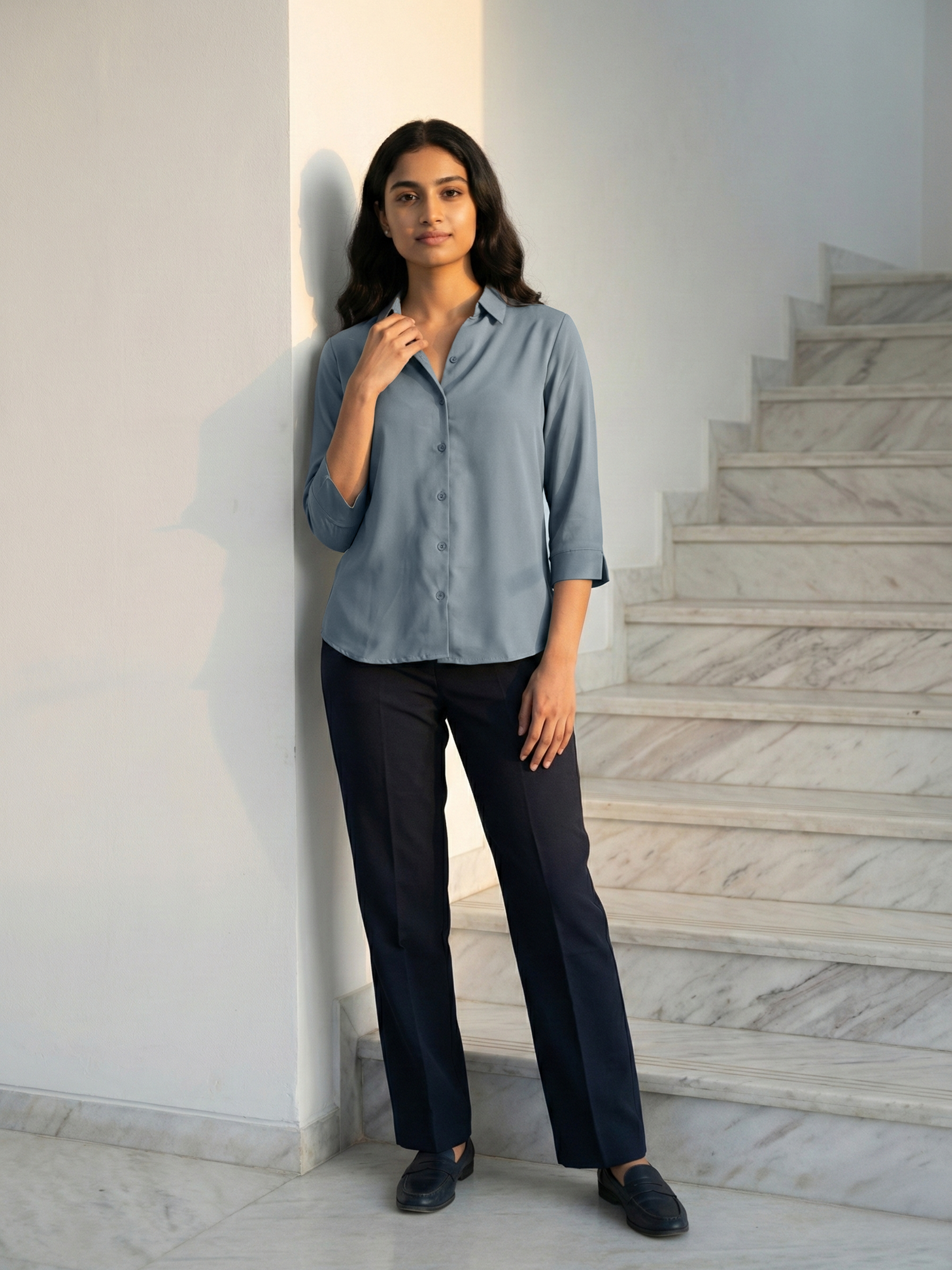 Navy Blue Women's Trousers