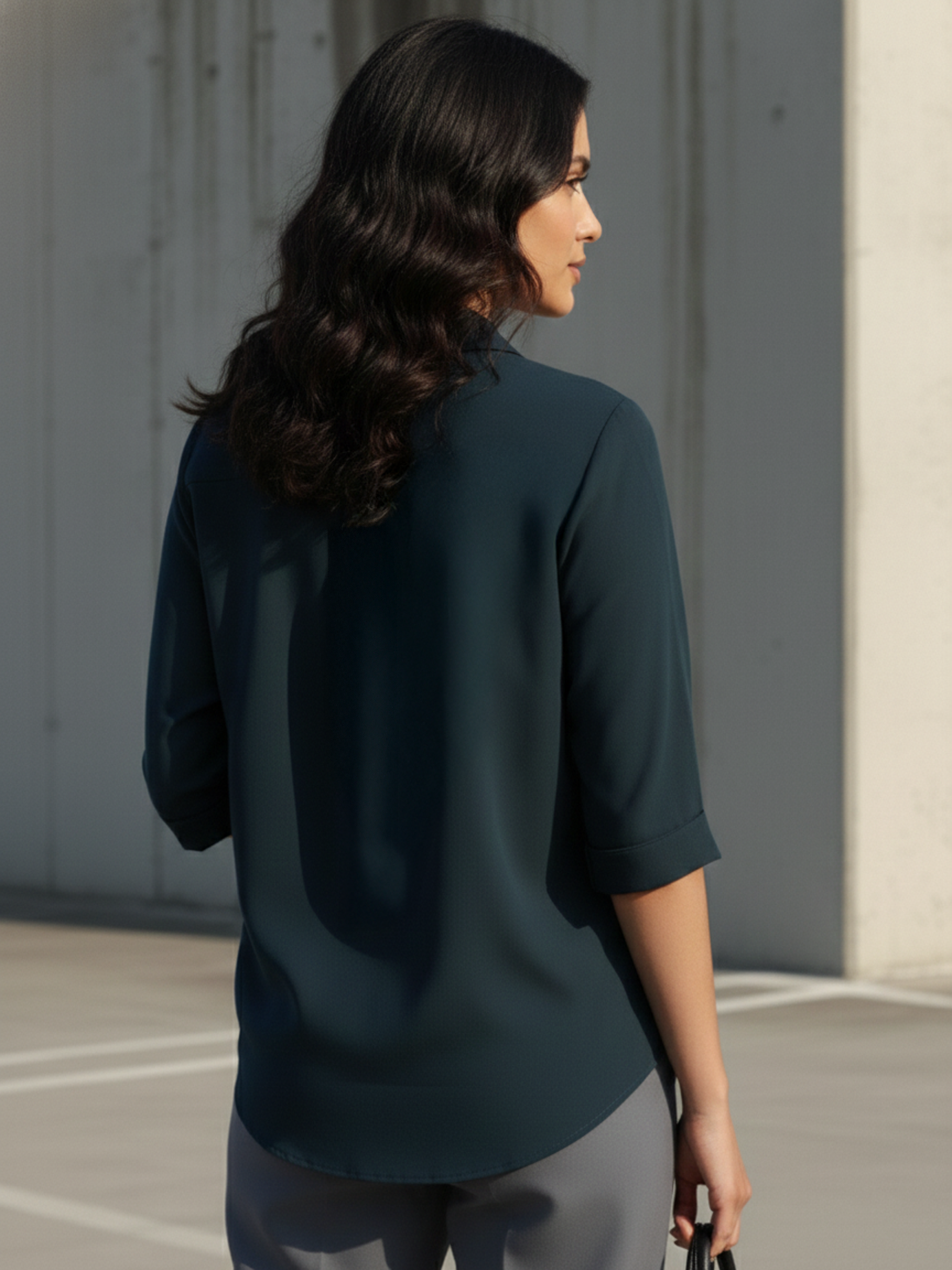 Women’s Navy Cove Relax Plain Shirt