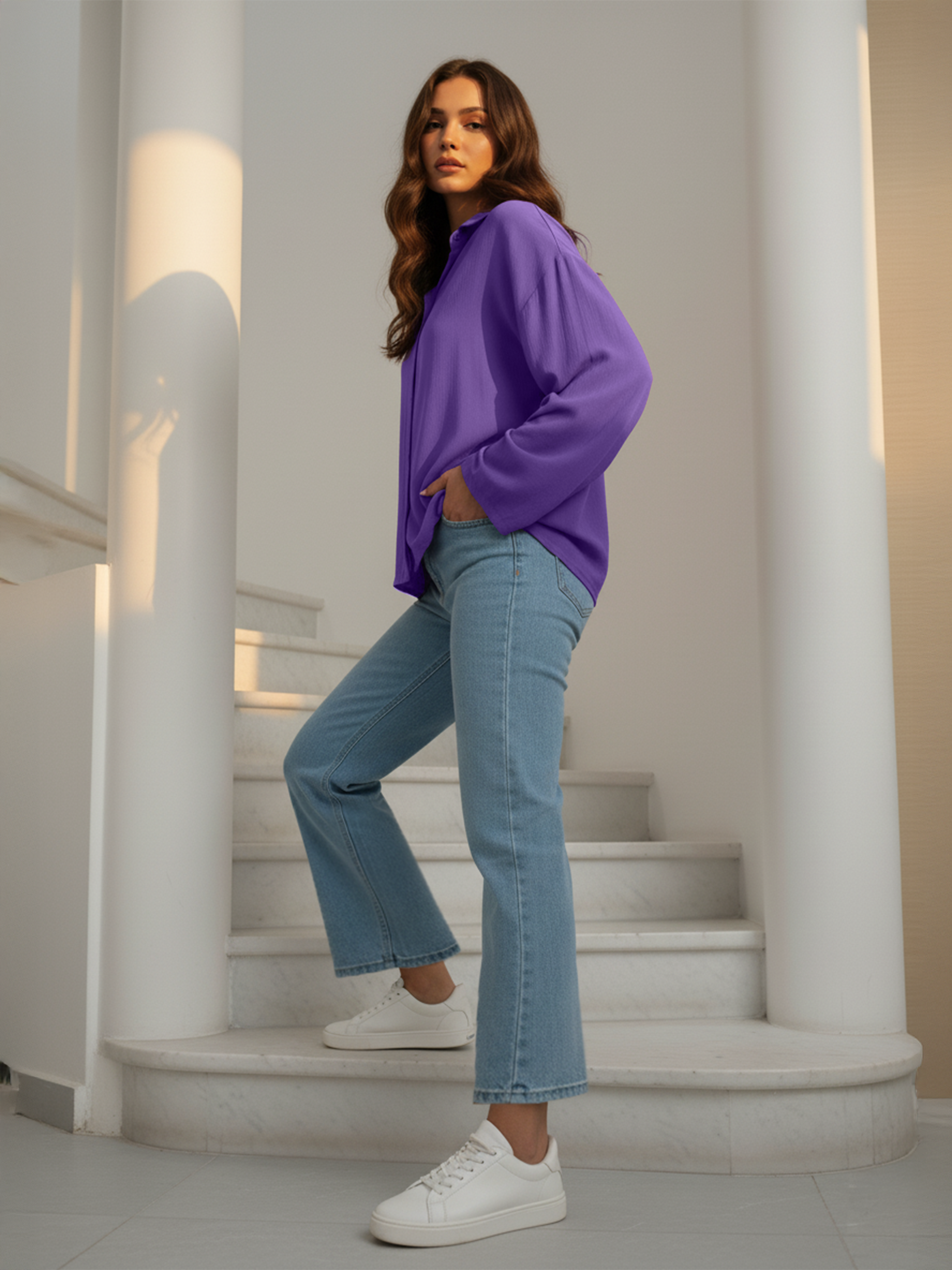 Women’s Purple Aura Relax Shirt