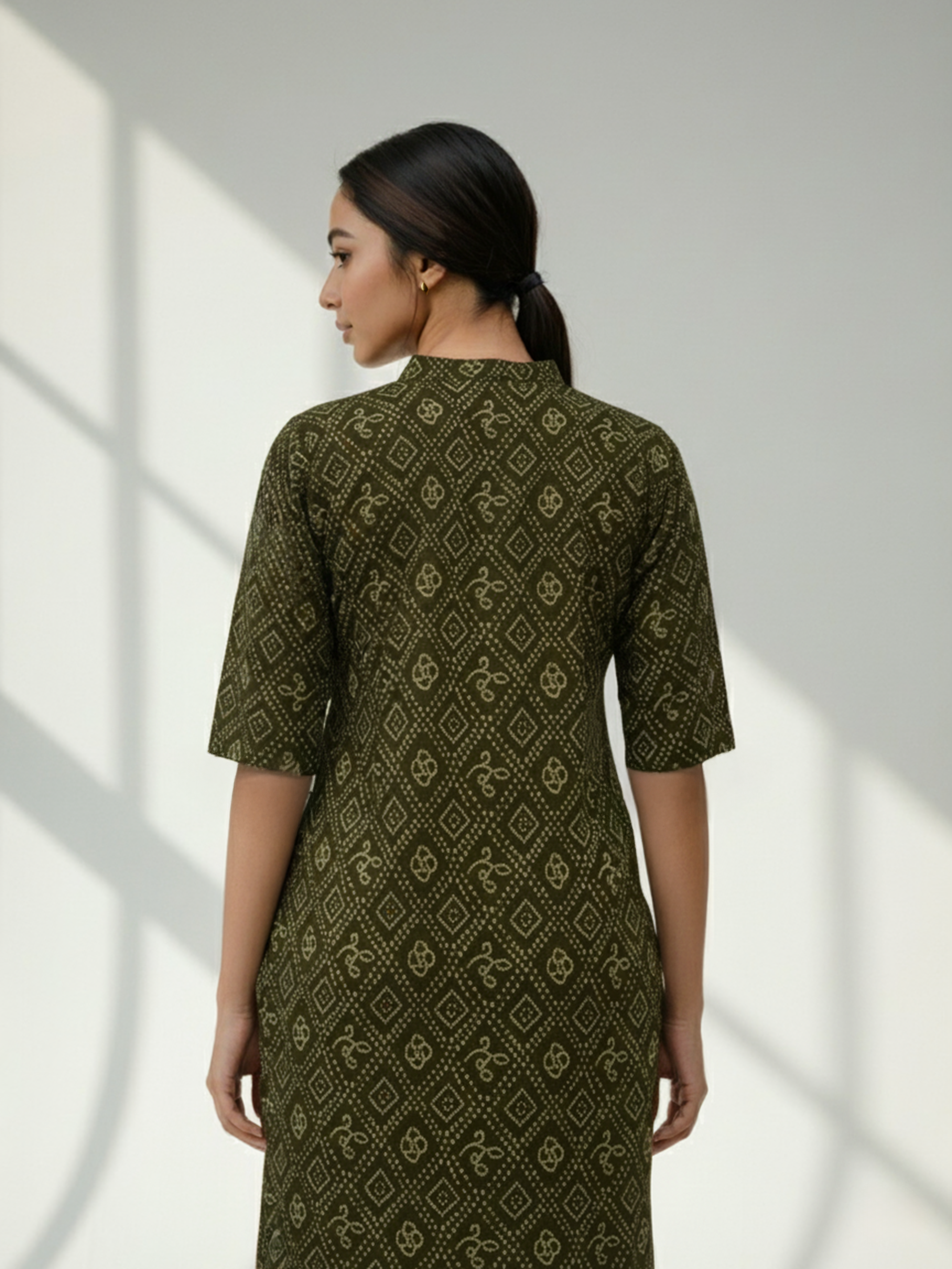 Women’s Mehandi Green Drift Kurti