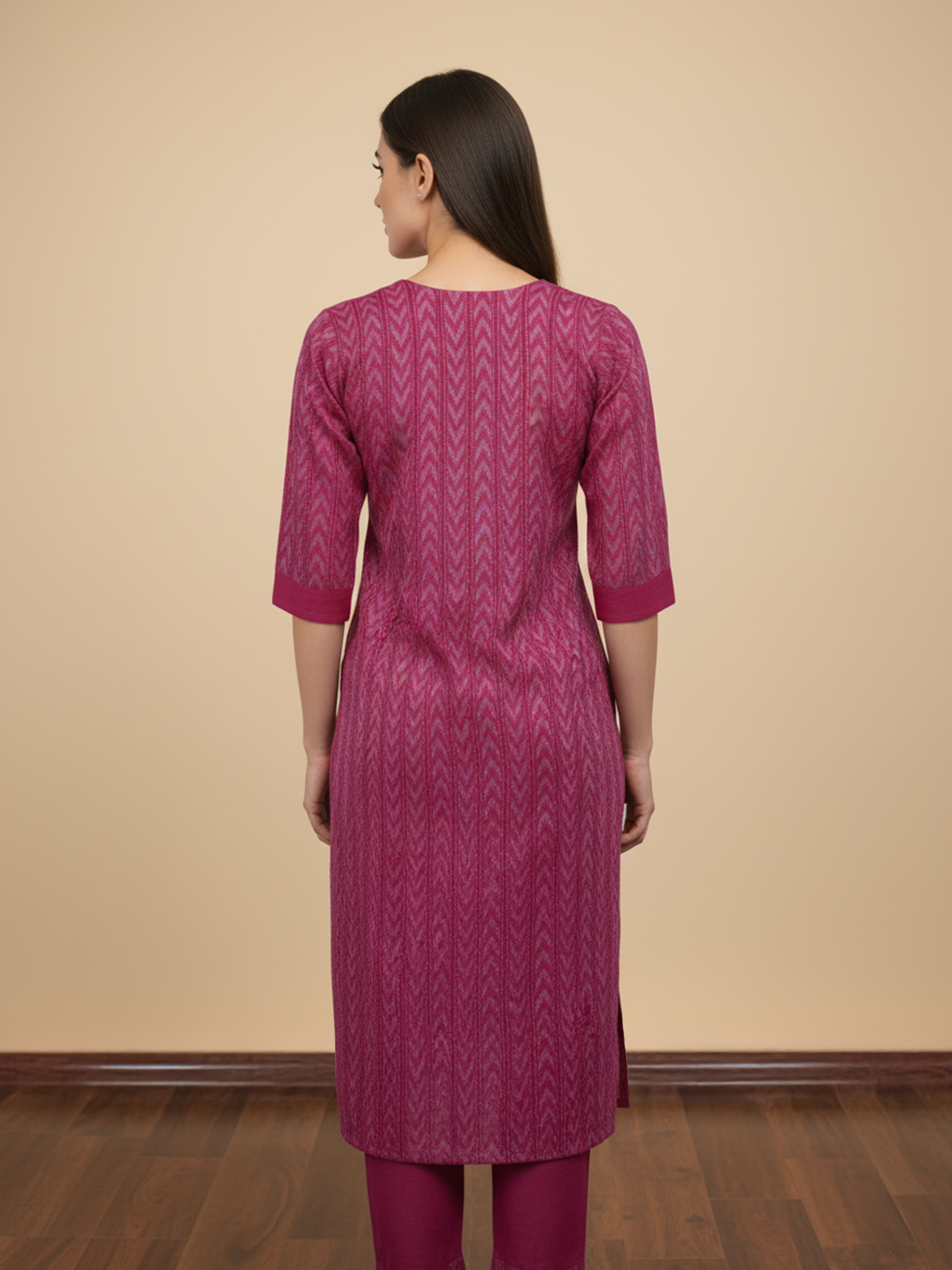 Women’s Flurescent Pink Line Kurti