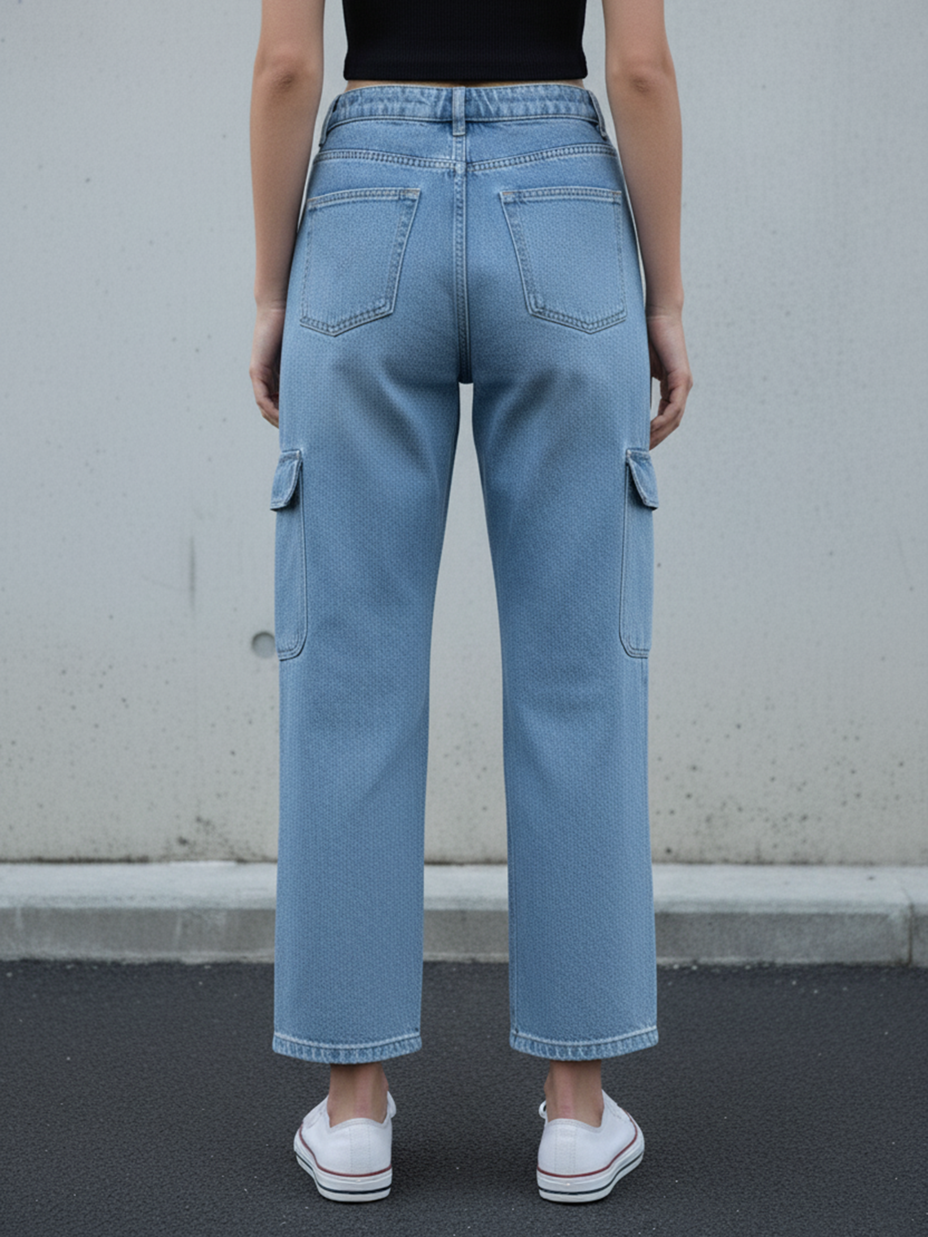 Ice Blue Women's Straight Fit Jeans