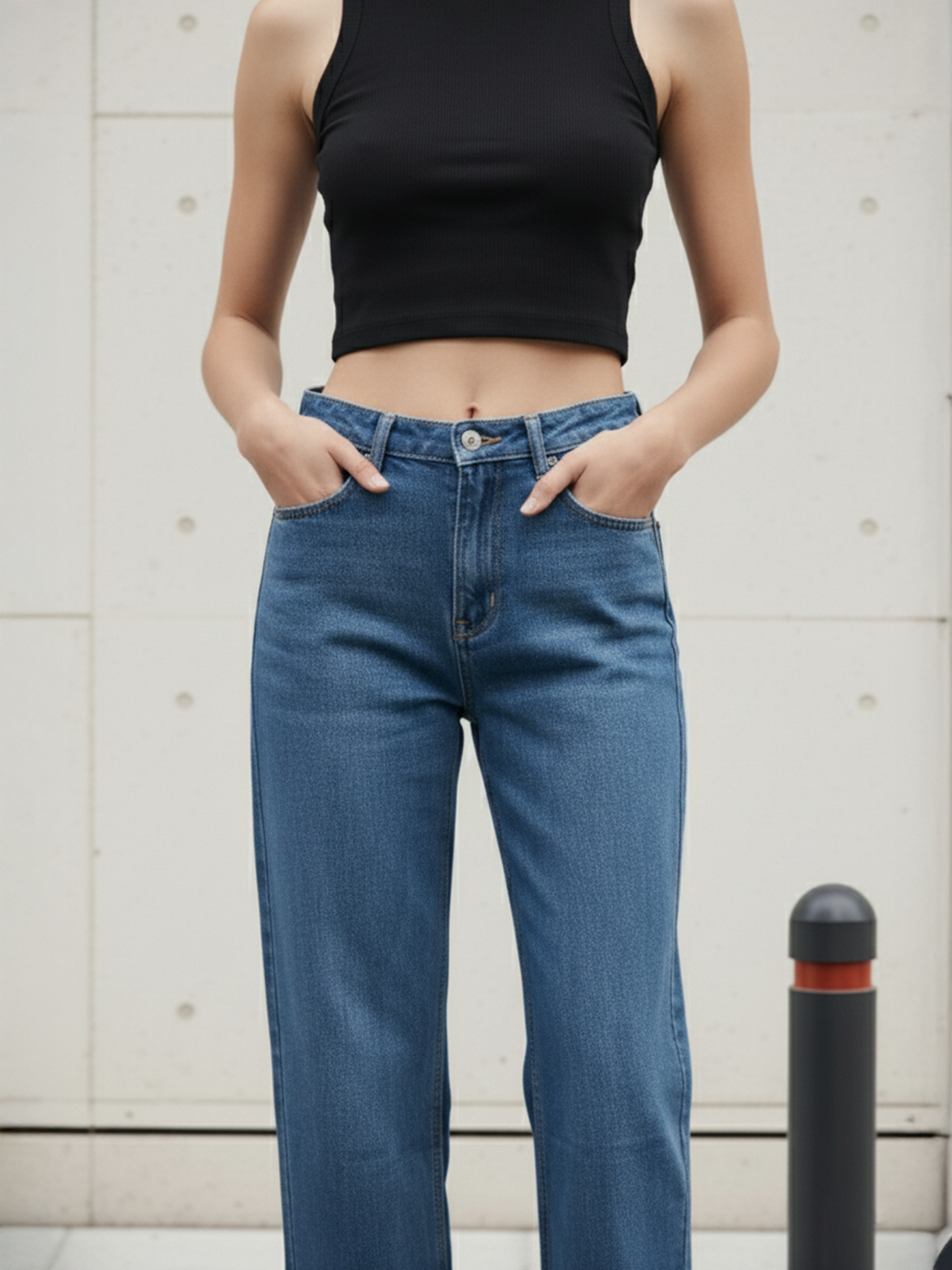 Stone Blue Women's Straight Fit Jeans