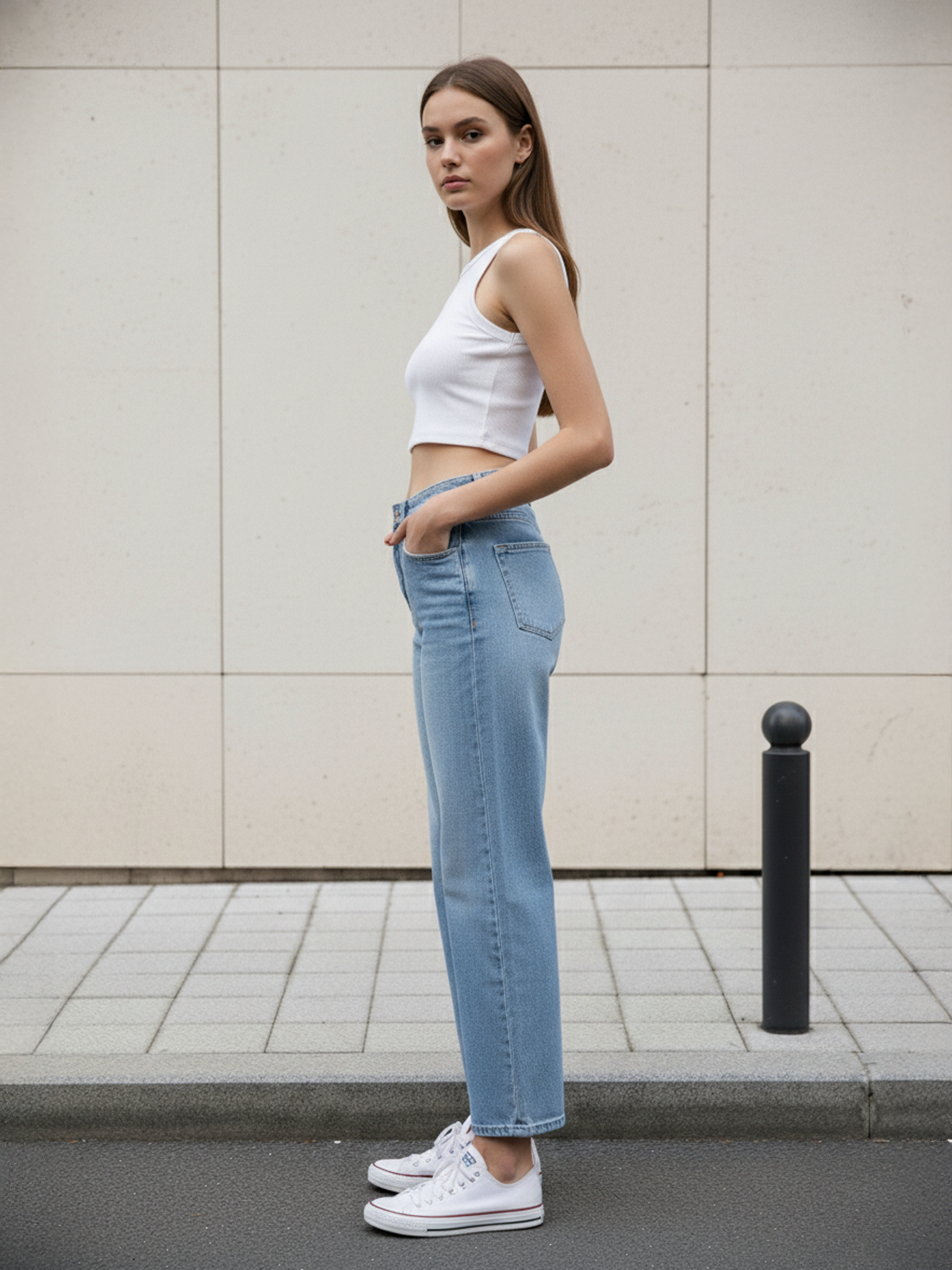 Ice Blue Women's Straight Fit Jeans