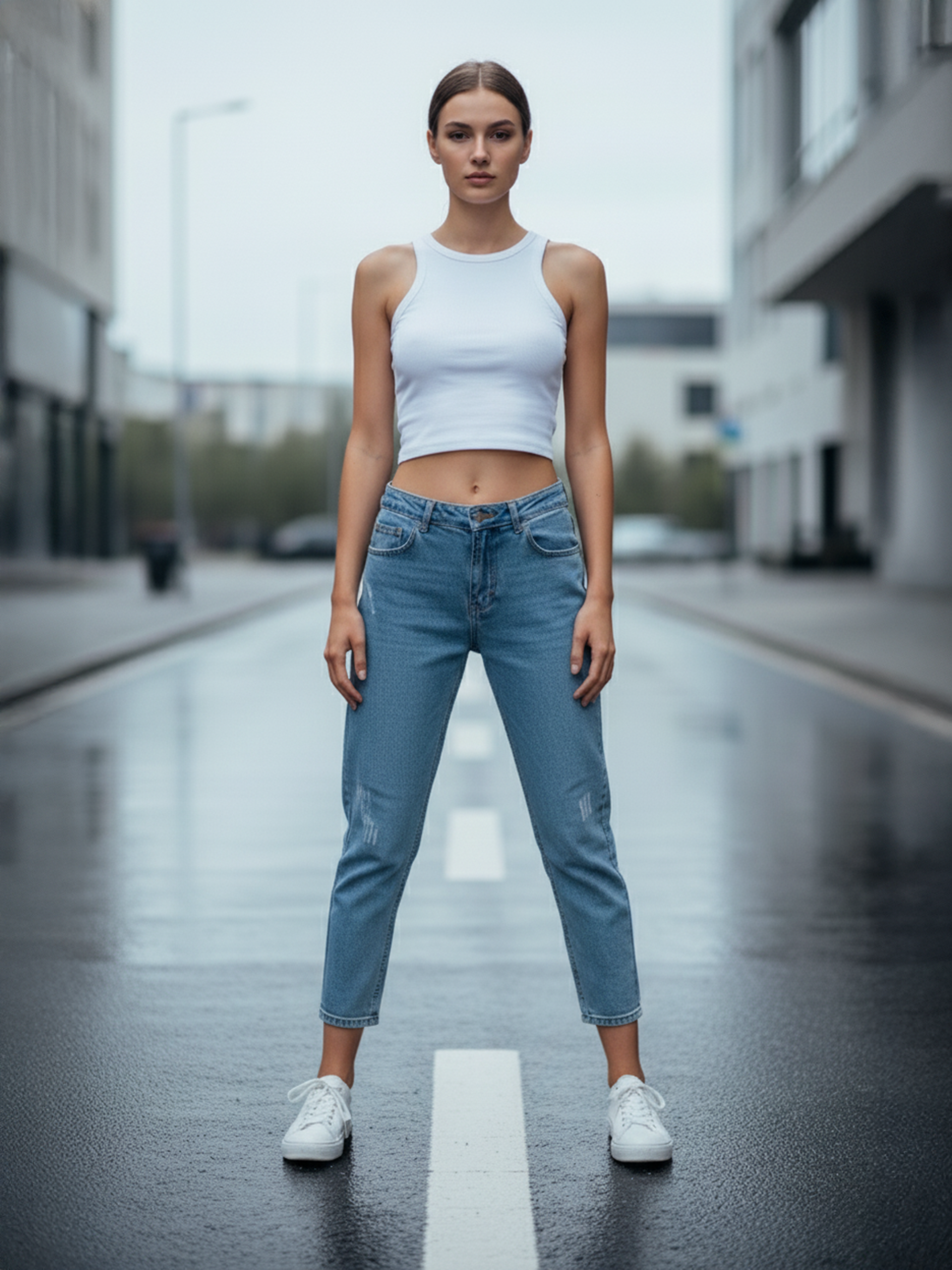 Ice Blue Women's Moms Fit Jeans