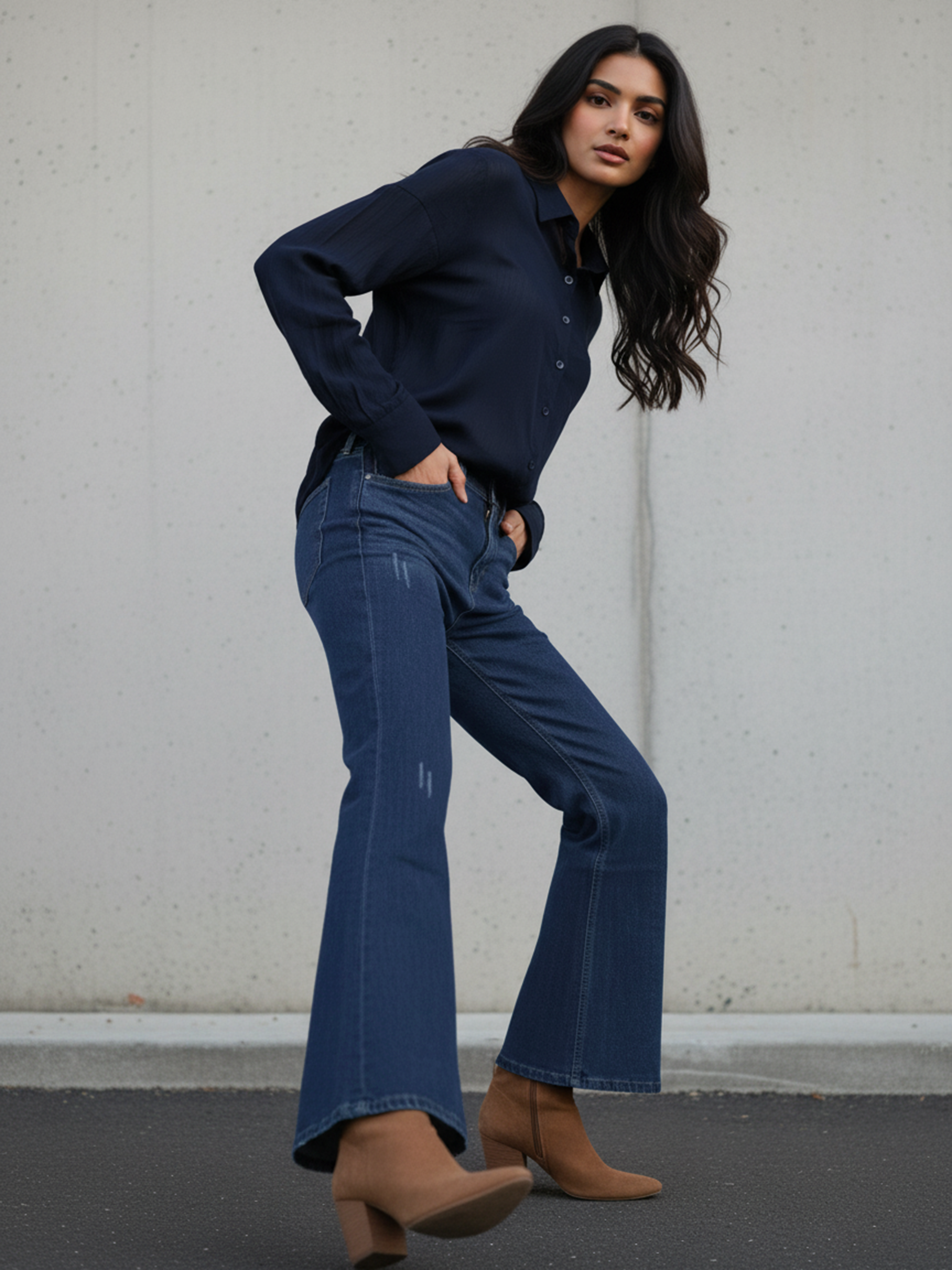 Blue Tint Women's Boot Cut Jeans