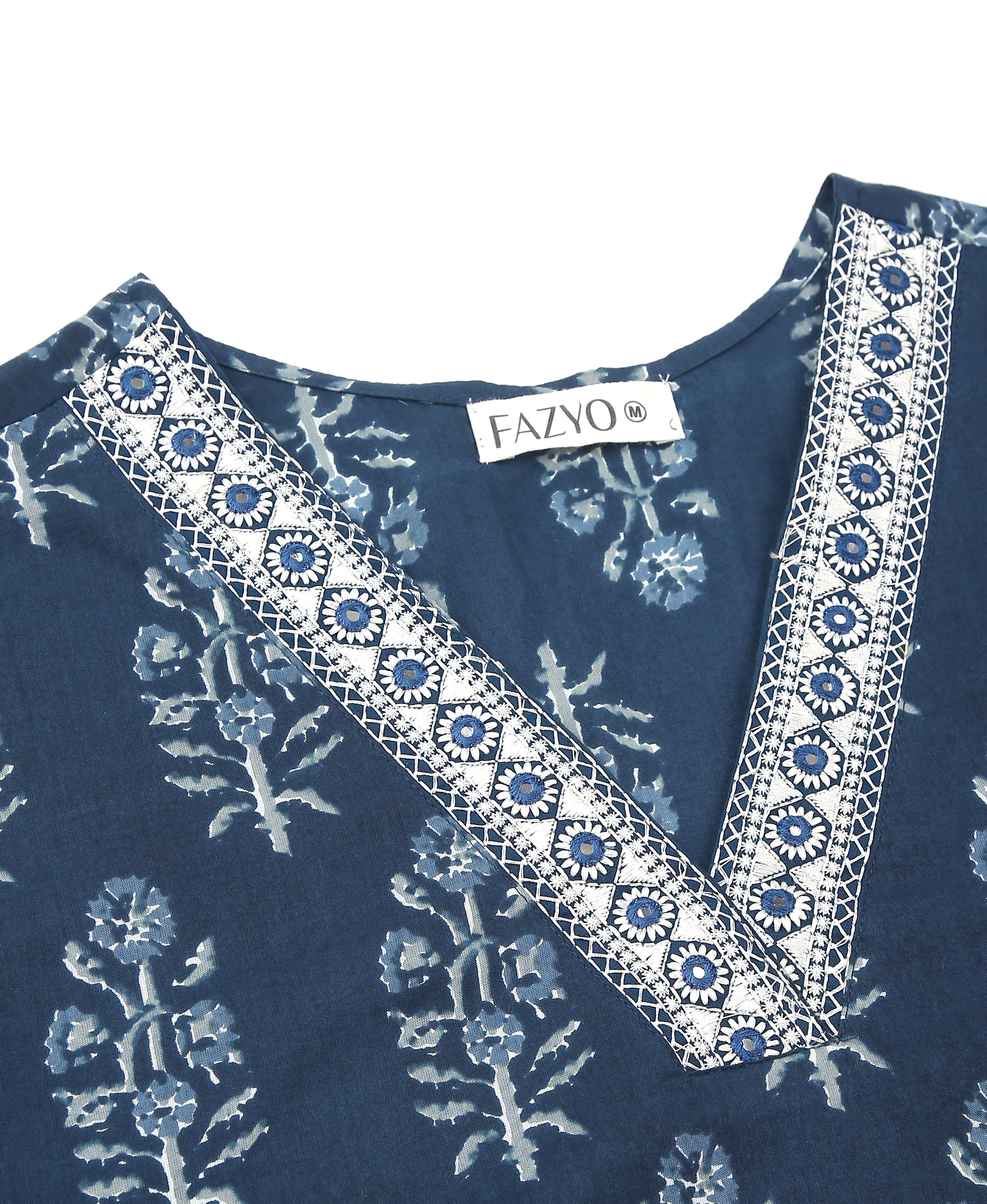 Midnight Bloom Straight Kurti
