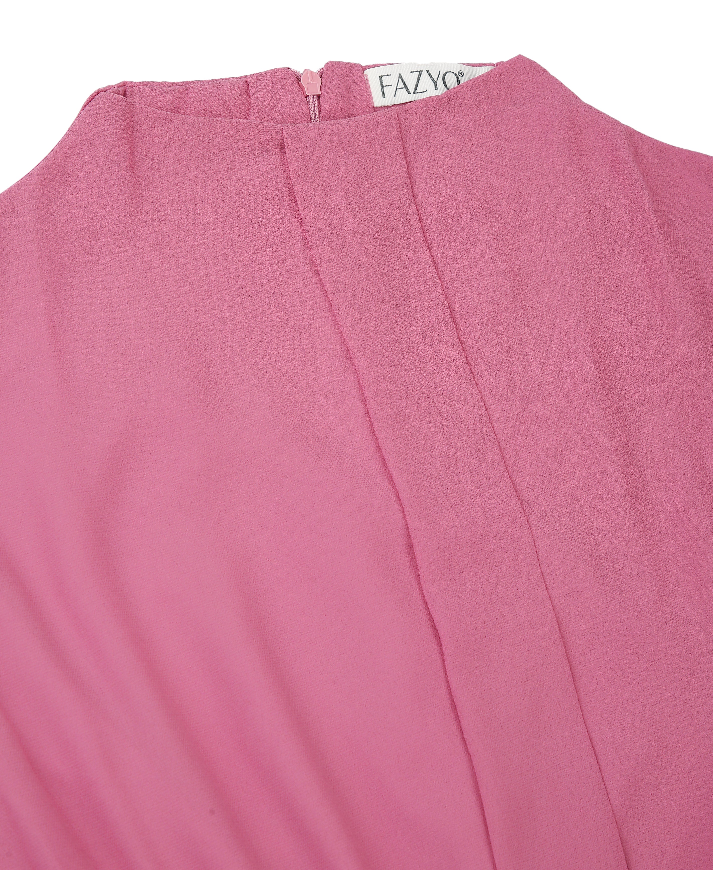 Onion Solid Round Cotton Dress