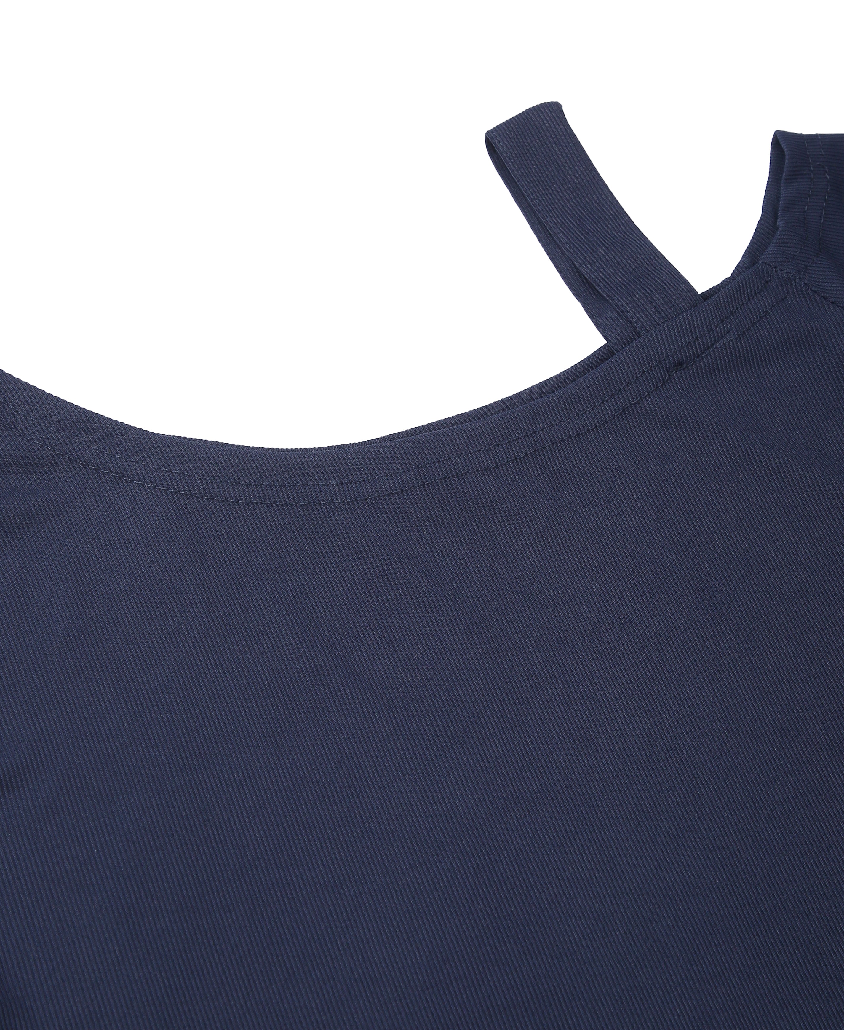 Navy Rib Round Dress