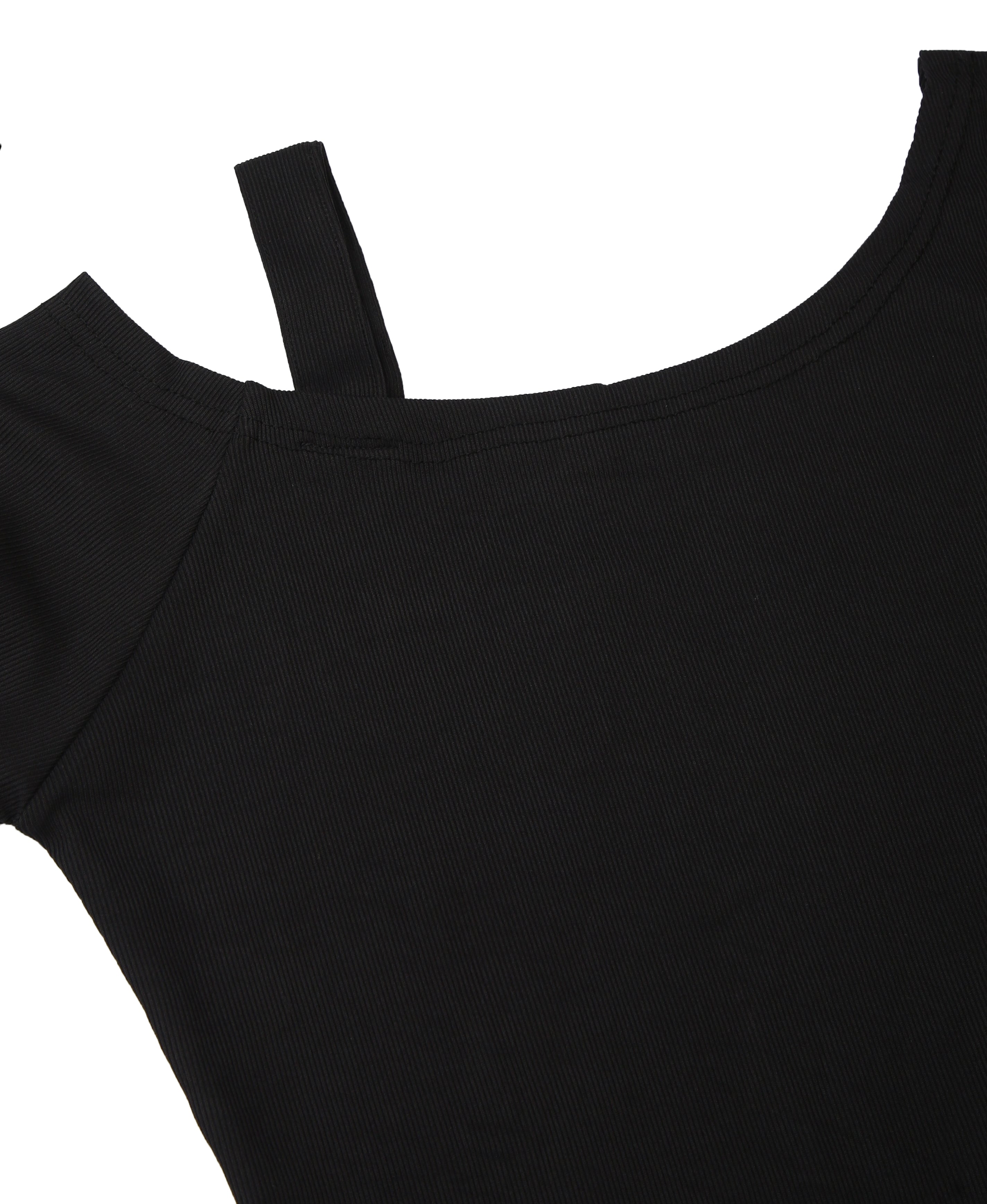 Noir Rib Round Dress