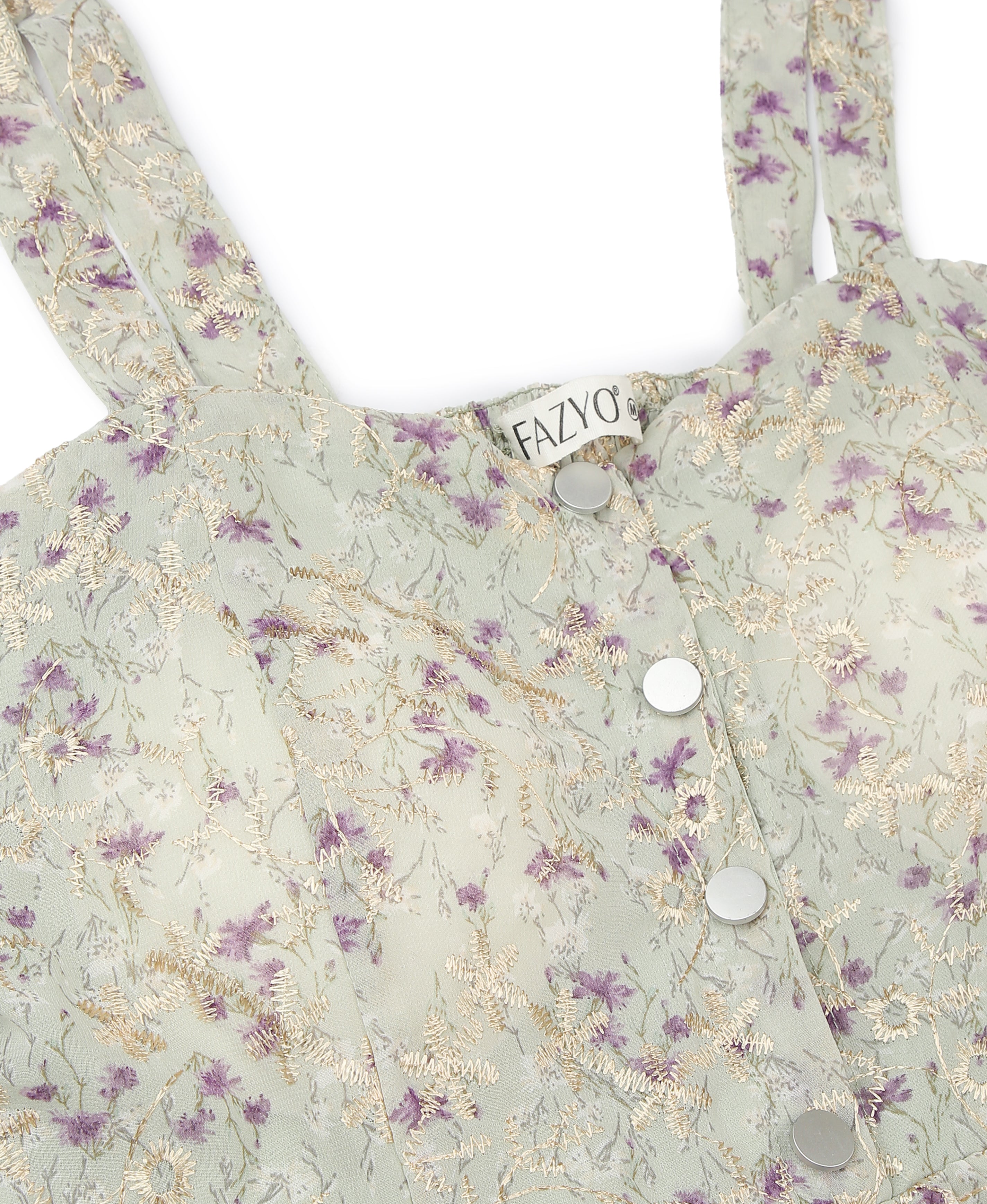 Ivory Bloom Embroidered Dress