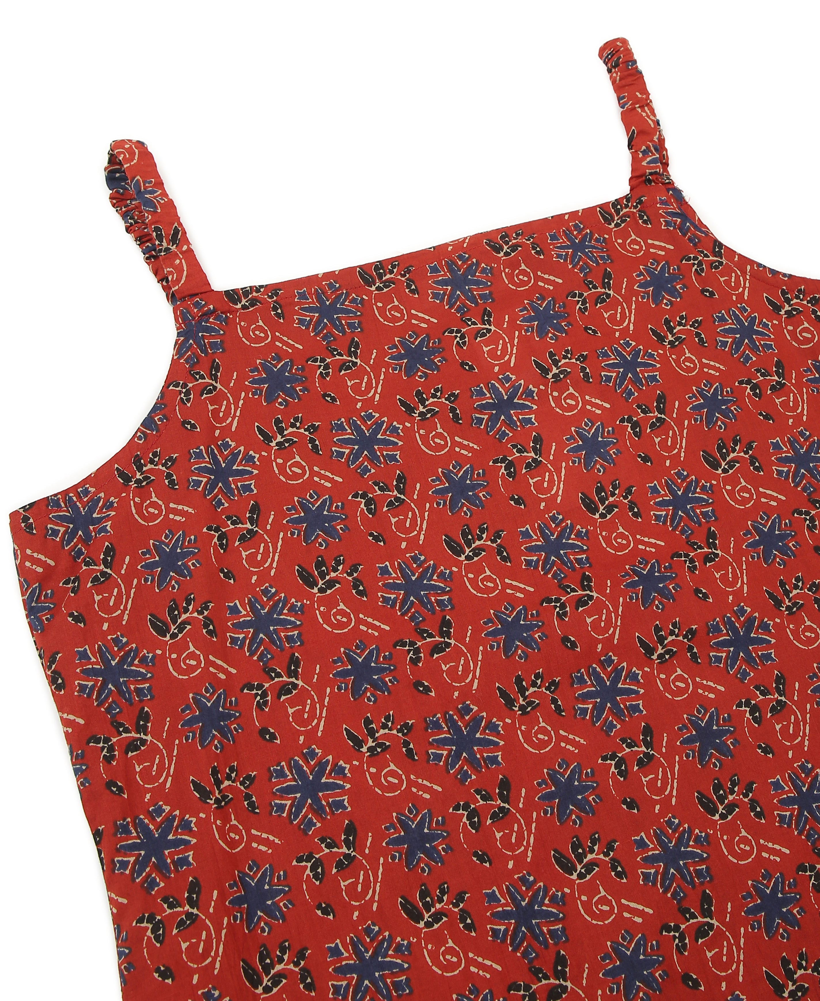 Scarlet Bloom Cotton Kurti