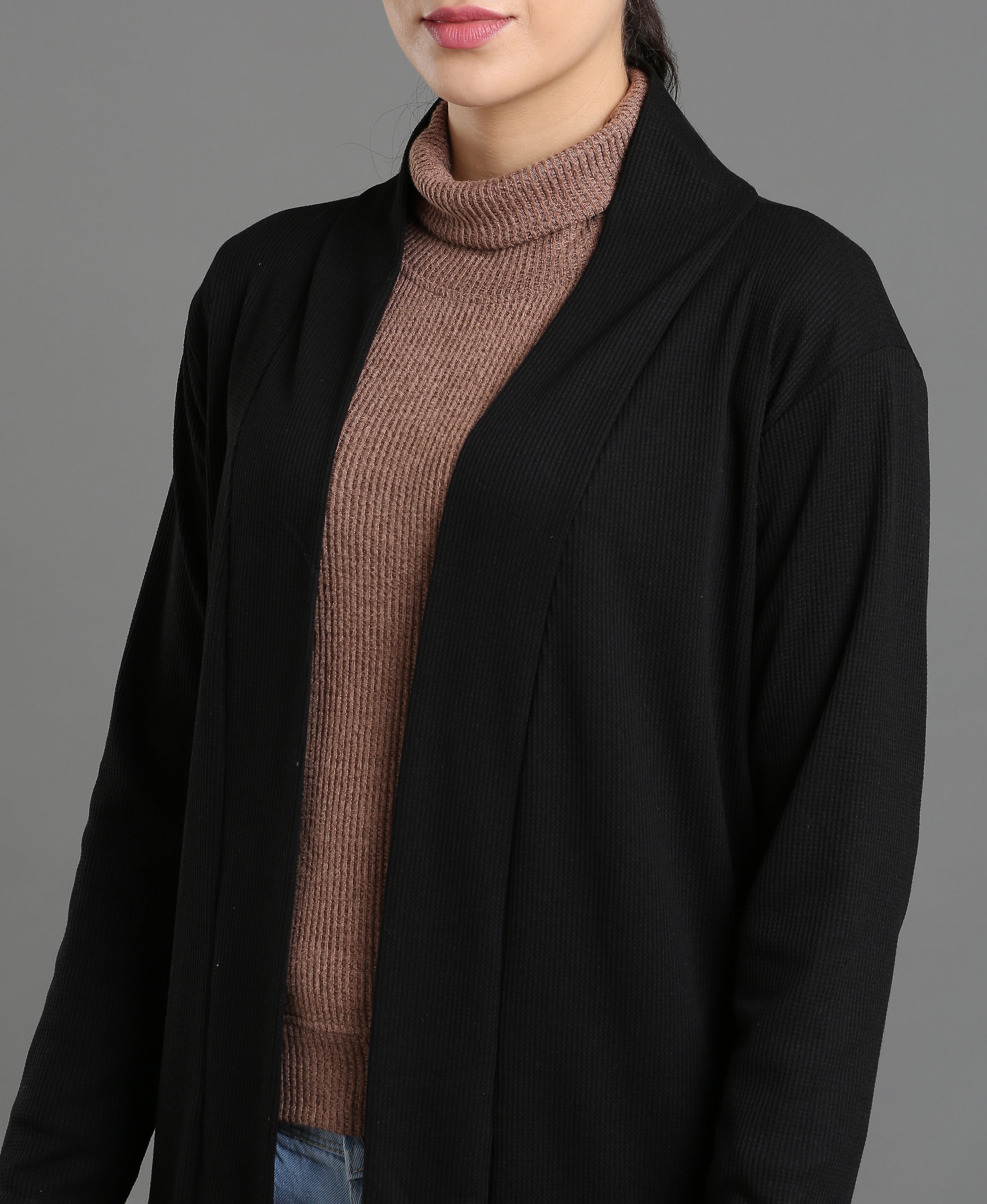 Noir Waffle Shrug