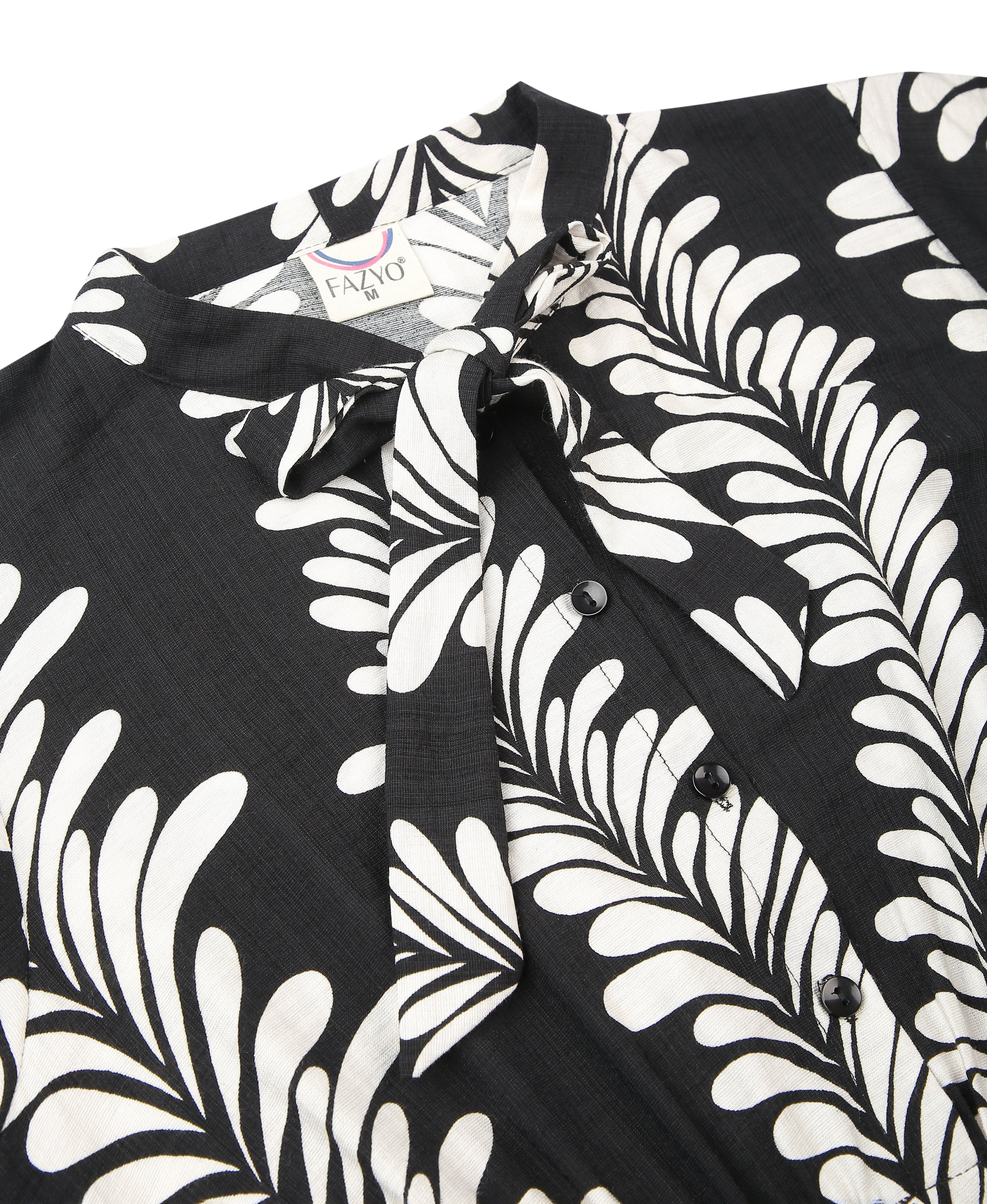 Noir Fancy Flare V-Neck Dress