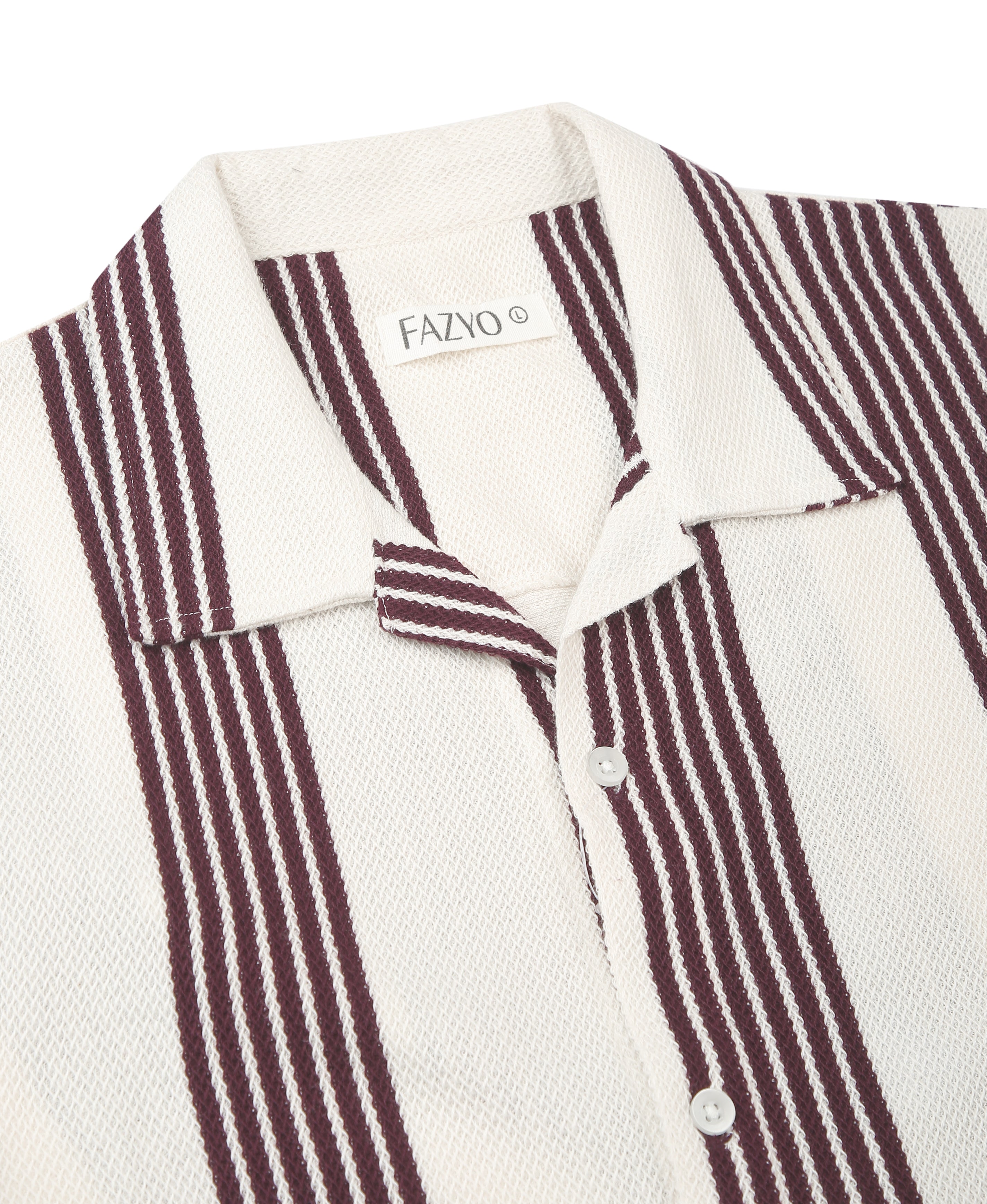 Maroon Stripe Regular Shirt
