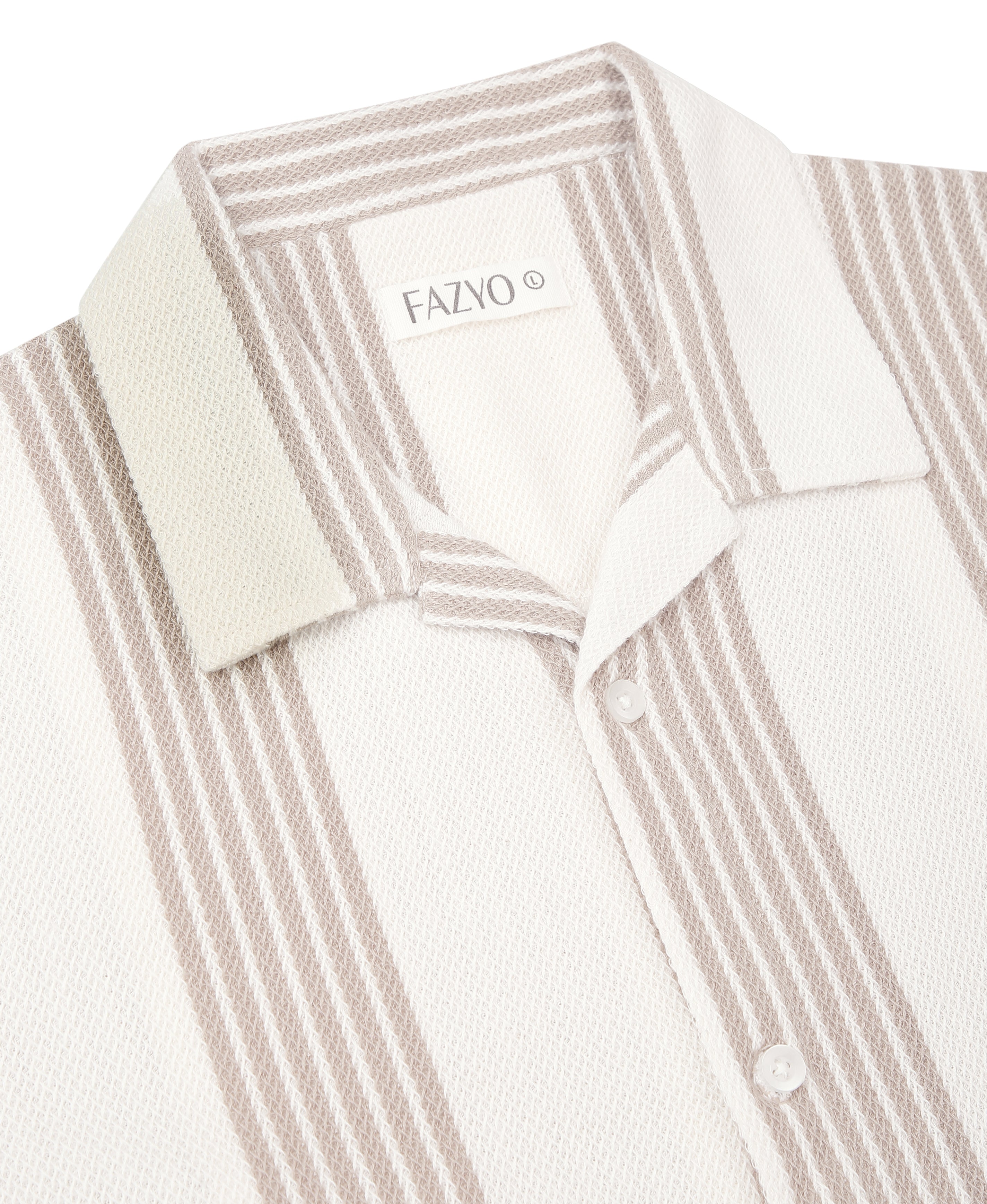 Khaki Stripe Regular Shirt