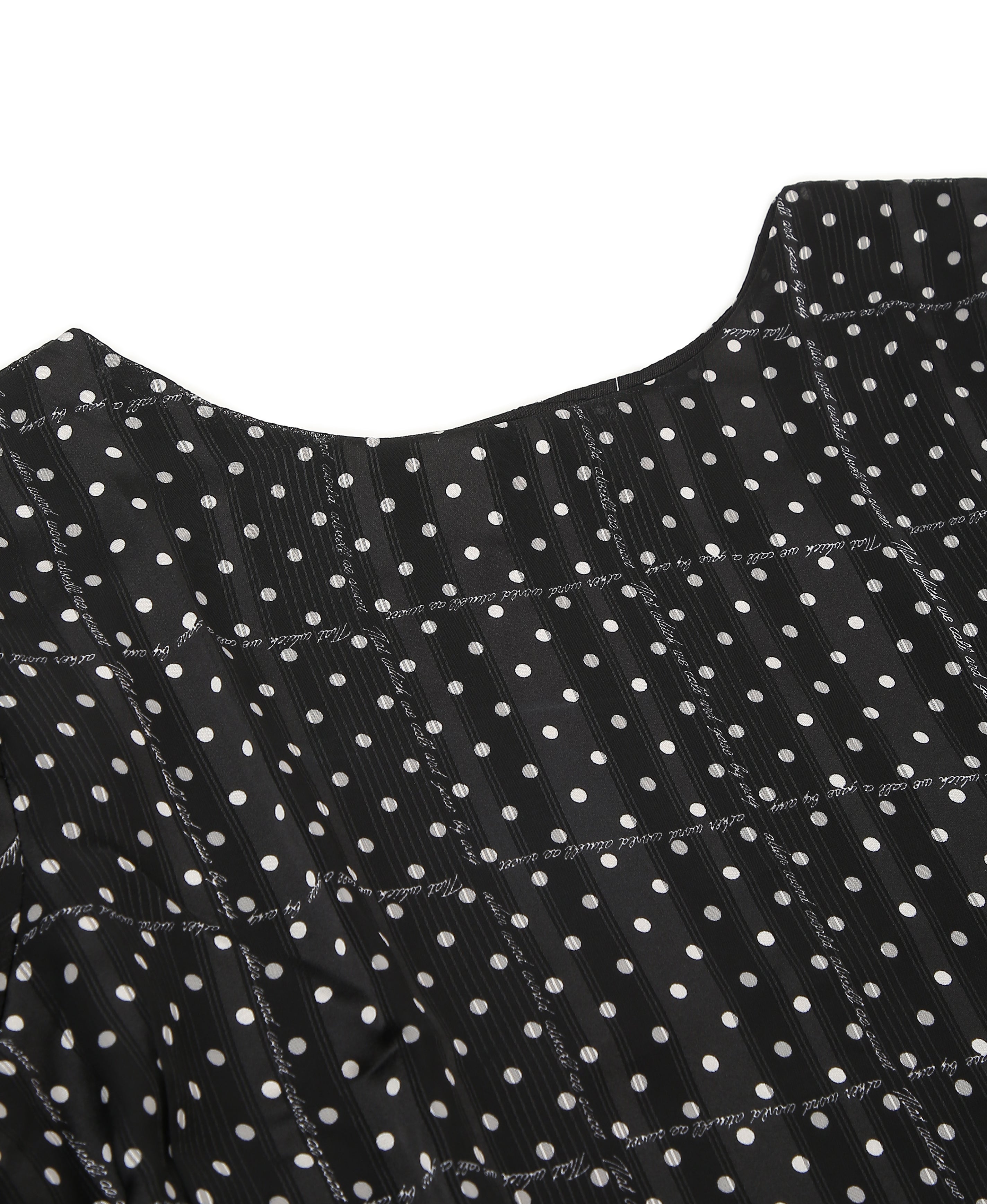 Midnight Dot Georgette Crop Top